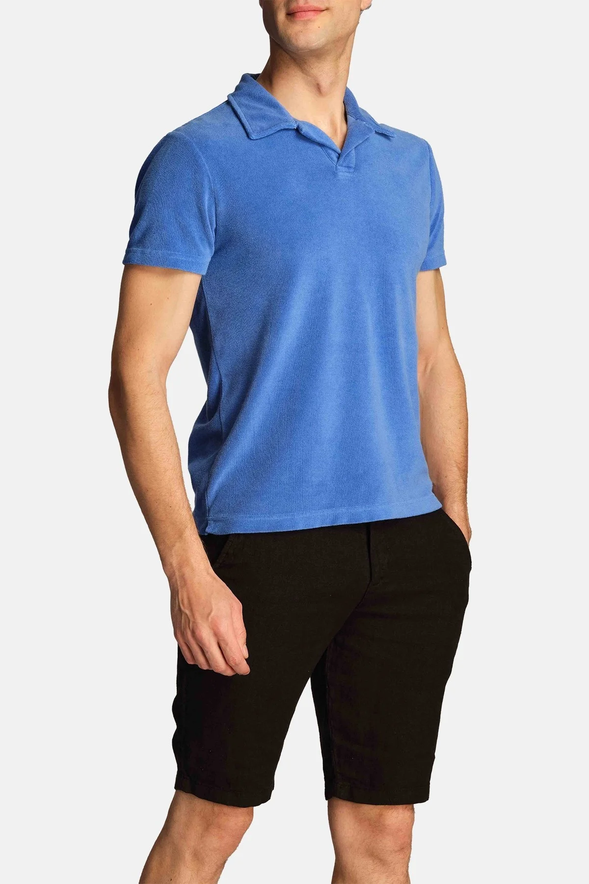 Ruck & Maul Pamuklu Regular Fit Havlu Dokulu Erkek Polo Yaka T Shirt RMM015000003 23354 SAKS - 3