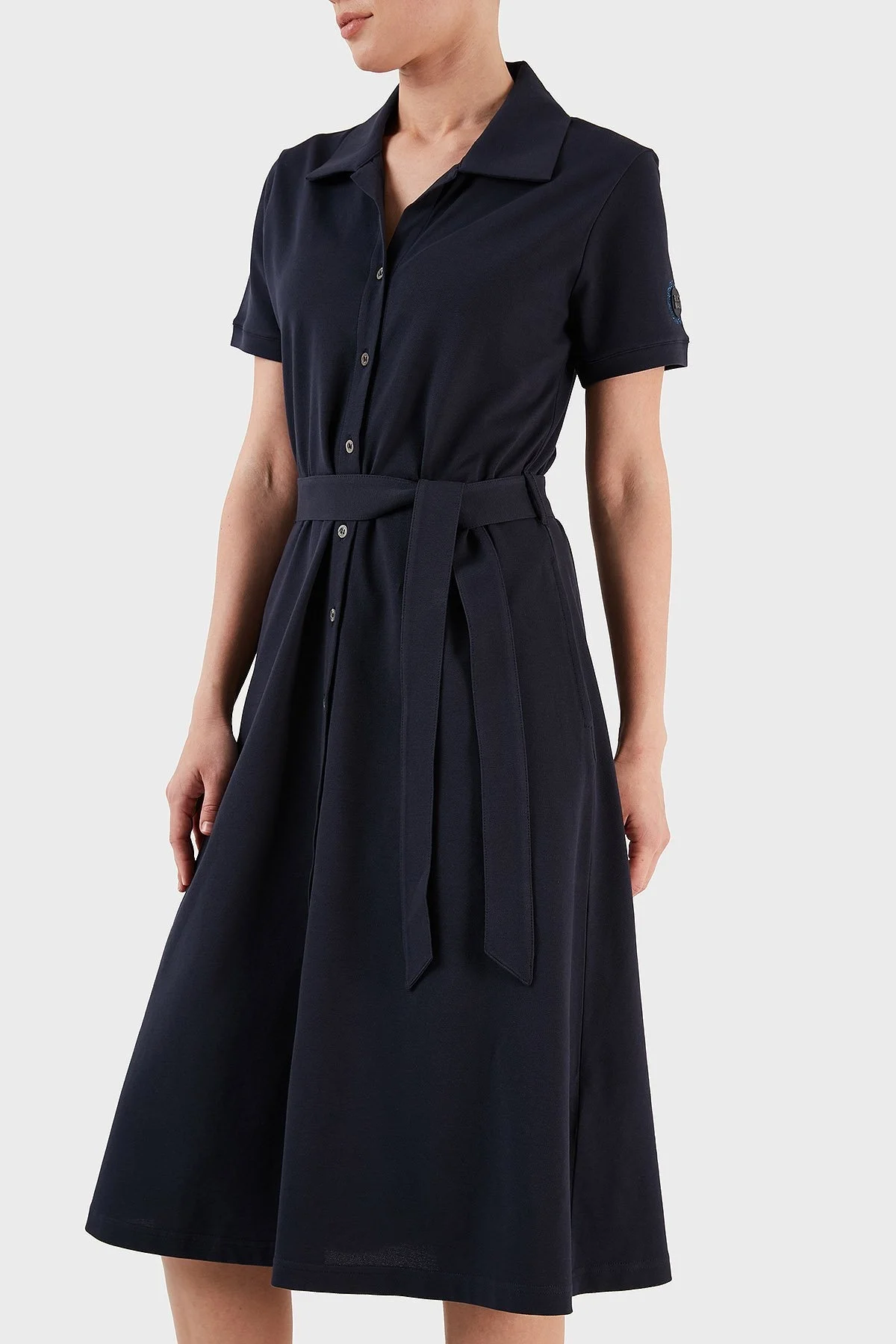 Ruck & Maul Pamuklu Regular Fit Midi Bayan Gömlek Elbise RMW195000004 23352 LACİVERT - 4