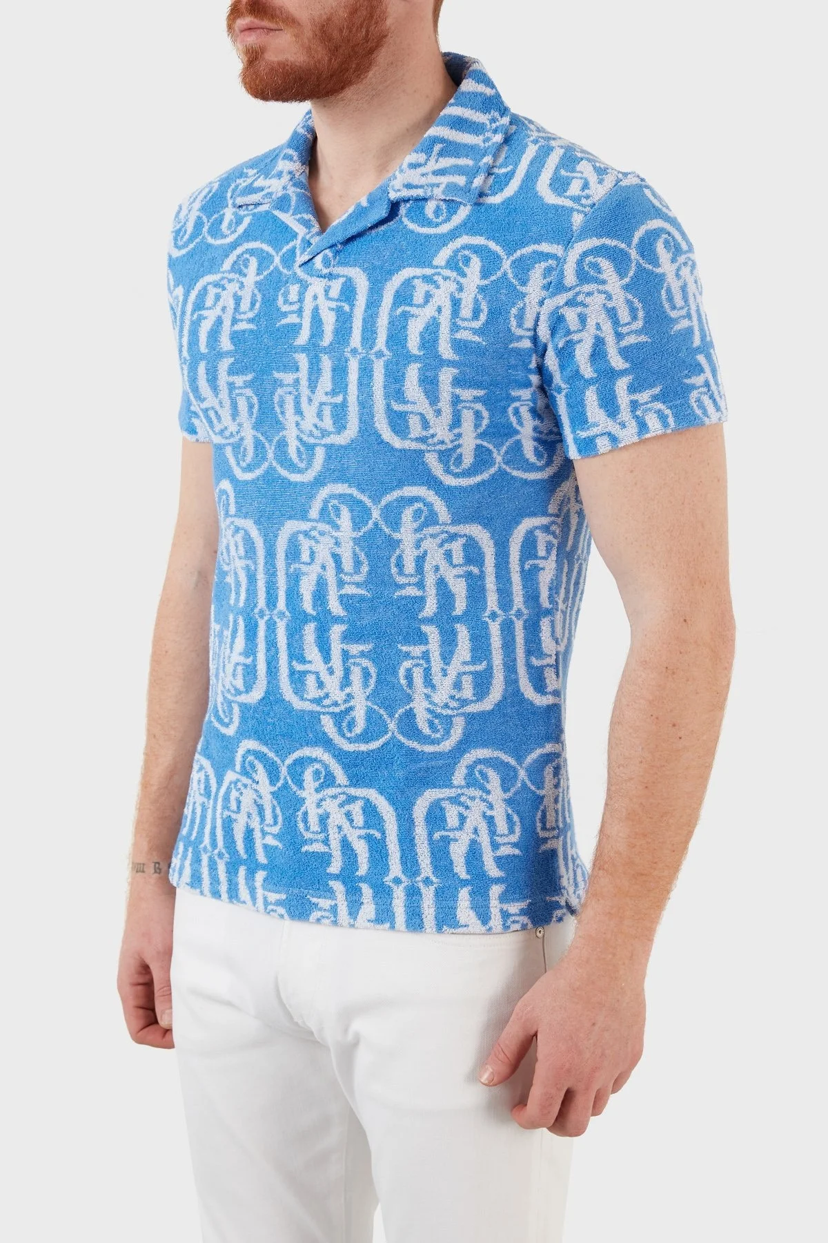 Ruck & Maul Regular Fit % 100 Pamuk T Shirt RMM010007038 21436 Erkek Polo RMM010007038 MAVİ - 3