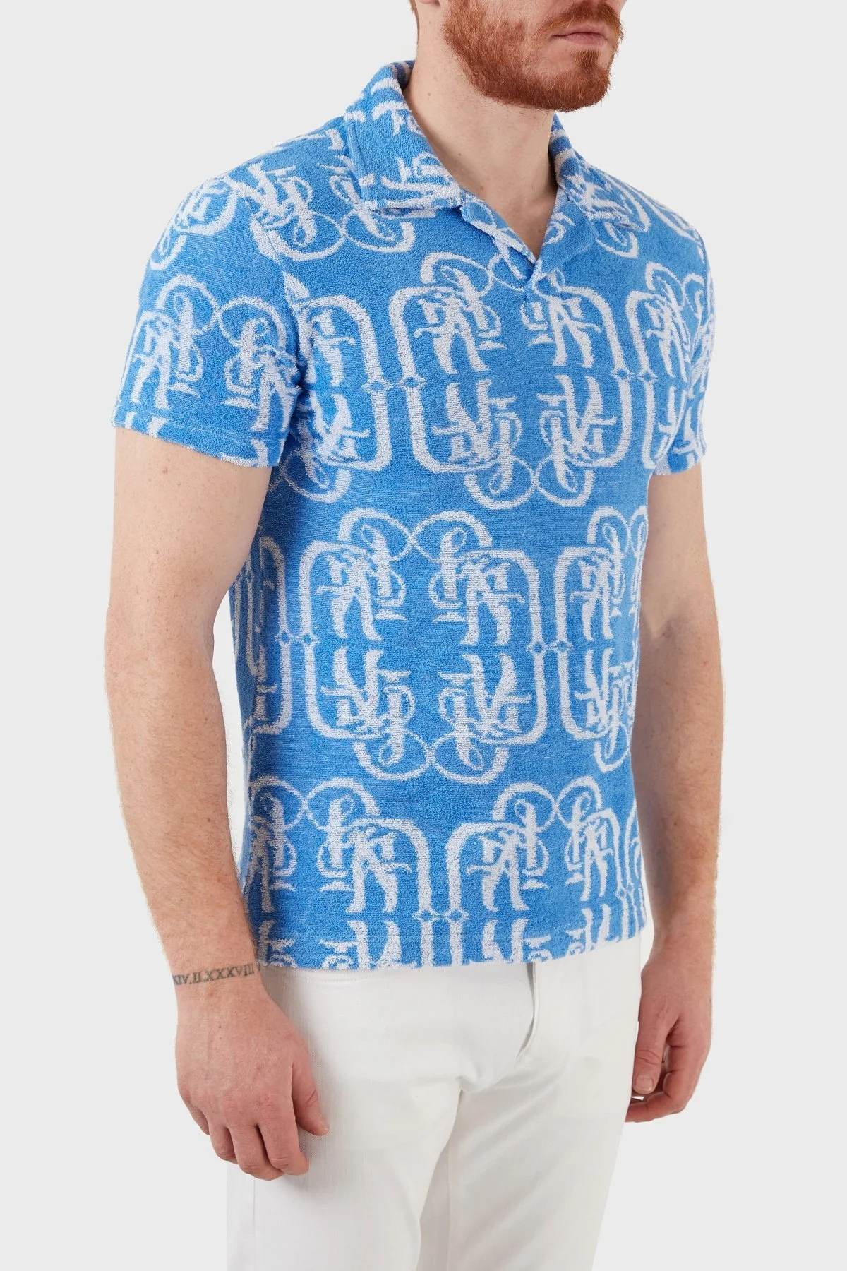 Ruck & Maul Regular Fit % 100 Pamuk T Shirt RMM010007038 21436 Erkek Polo RMM010007038 MAVİ - 4