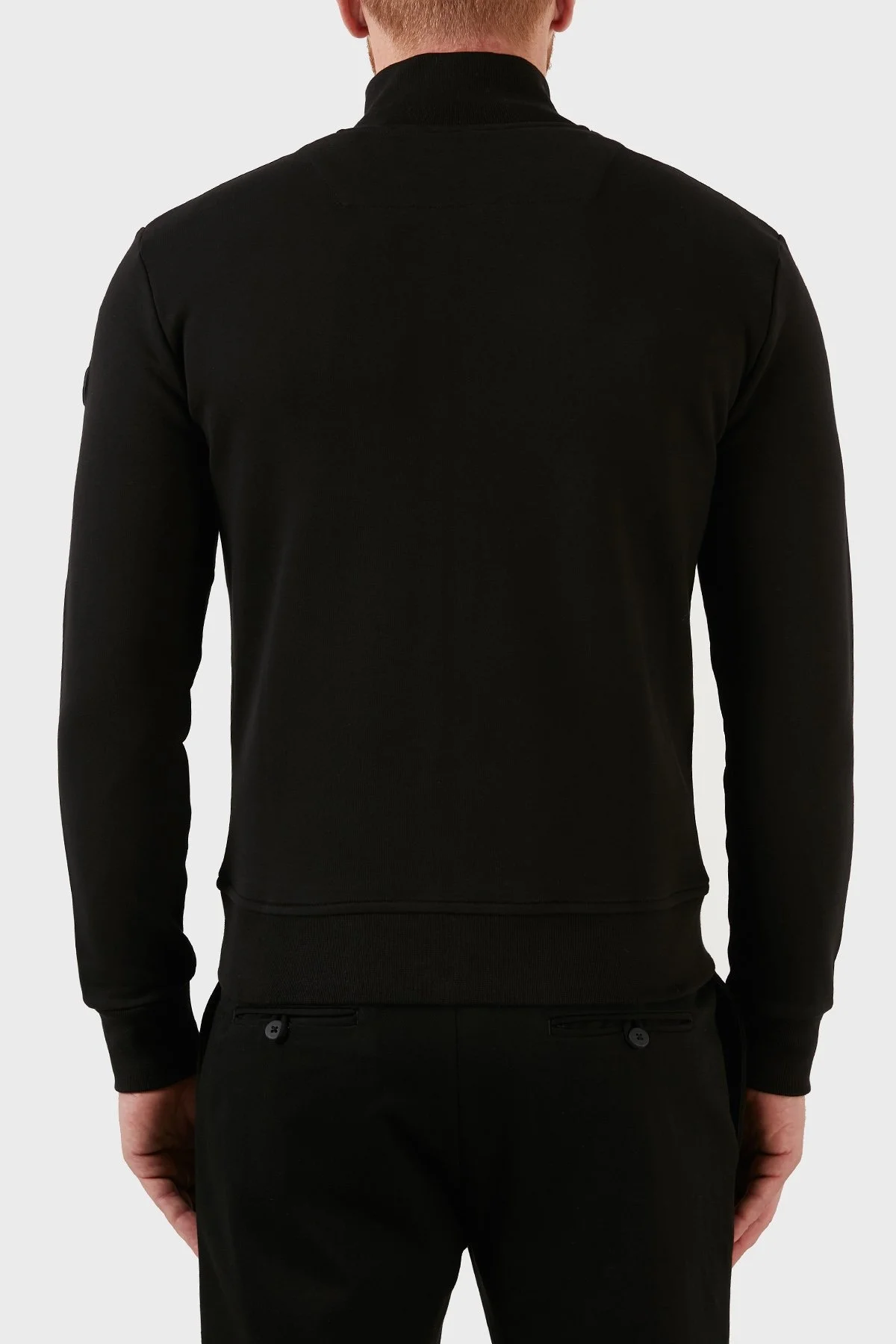 Ruck & Maul Regular Fit Dik Yaka Cepli % 100 Pamuk Erkek Sweat RMM54000708 SİYAH - 2