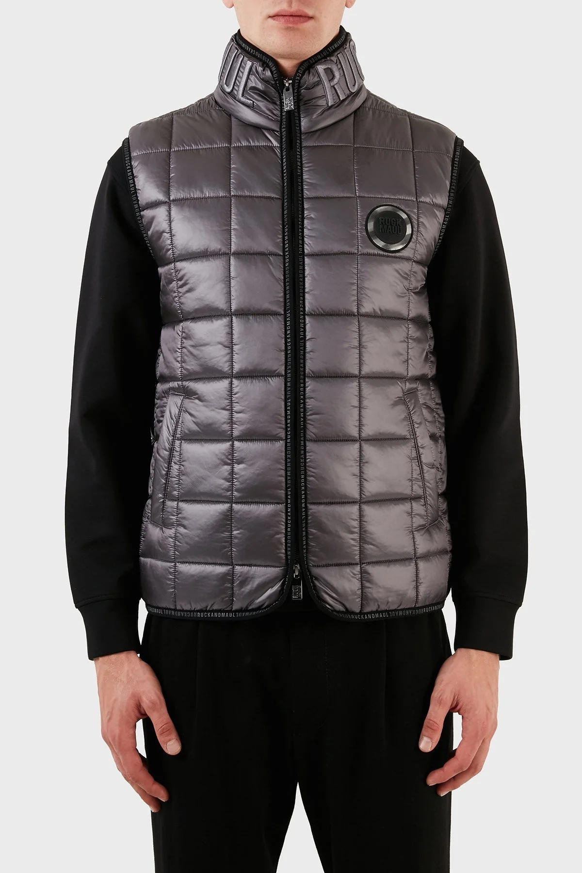 Ruck & Maul Regular Fit Dik Yaka Şişme Erkek Yelek RMM555000005 24169 ANTRASİT - 1