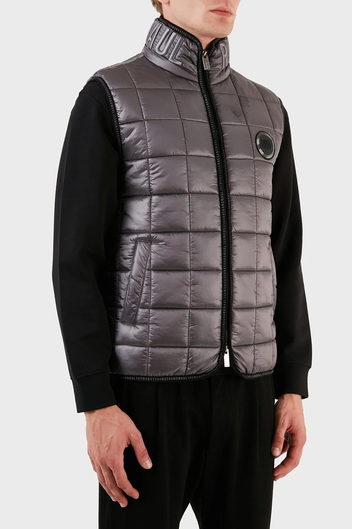 Ruck & Maul Regular Fit Dik Yaka Şişme Erkek Yelek RMM555000005 24169 ANTRASİT - 3