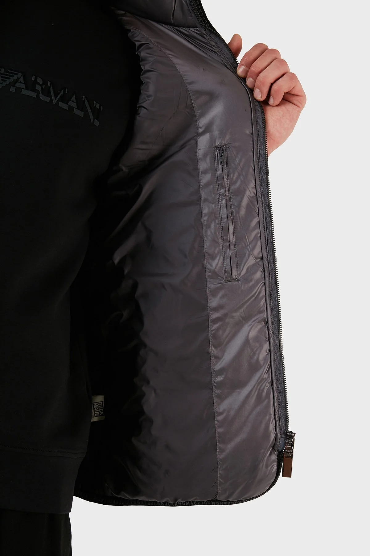 Ruck & Maul Regular Fit Dik Yaka Şişme Erkek Yelek RMM555000005 24169 ANTRASİT - 5