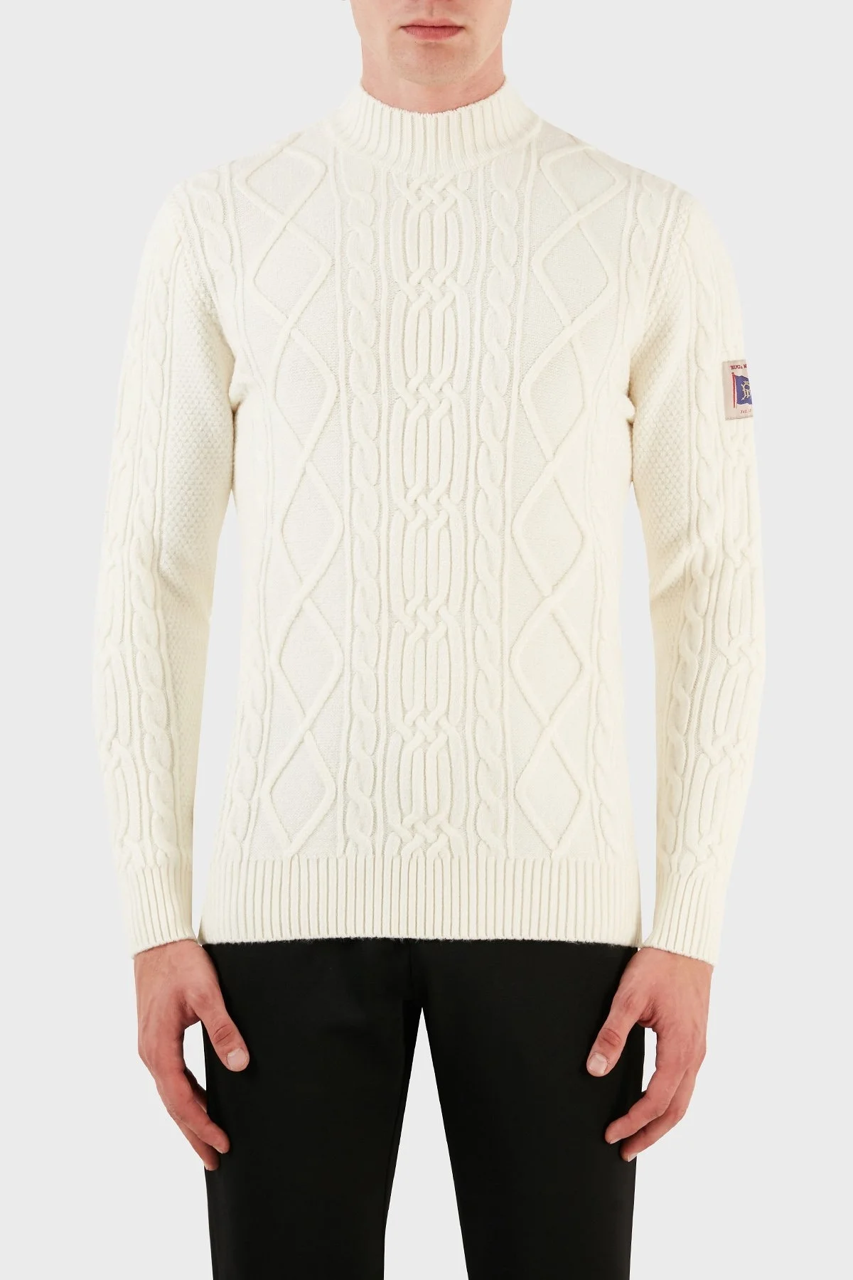 Ruck & Maul Regular Fit Yarım Balıkçı Örme Erkek Kazak RMM945000003 24509 EKRU - 1