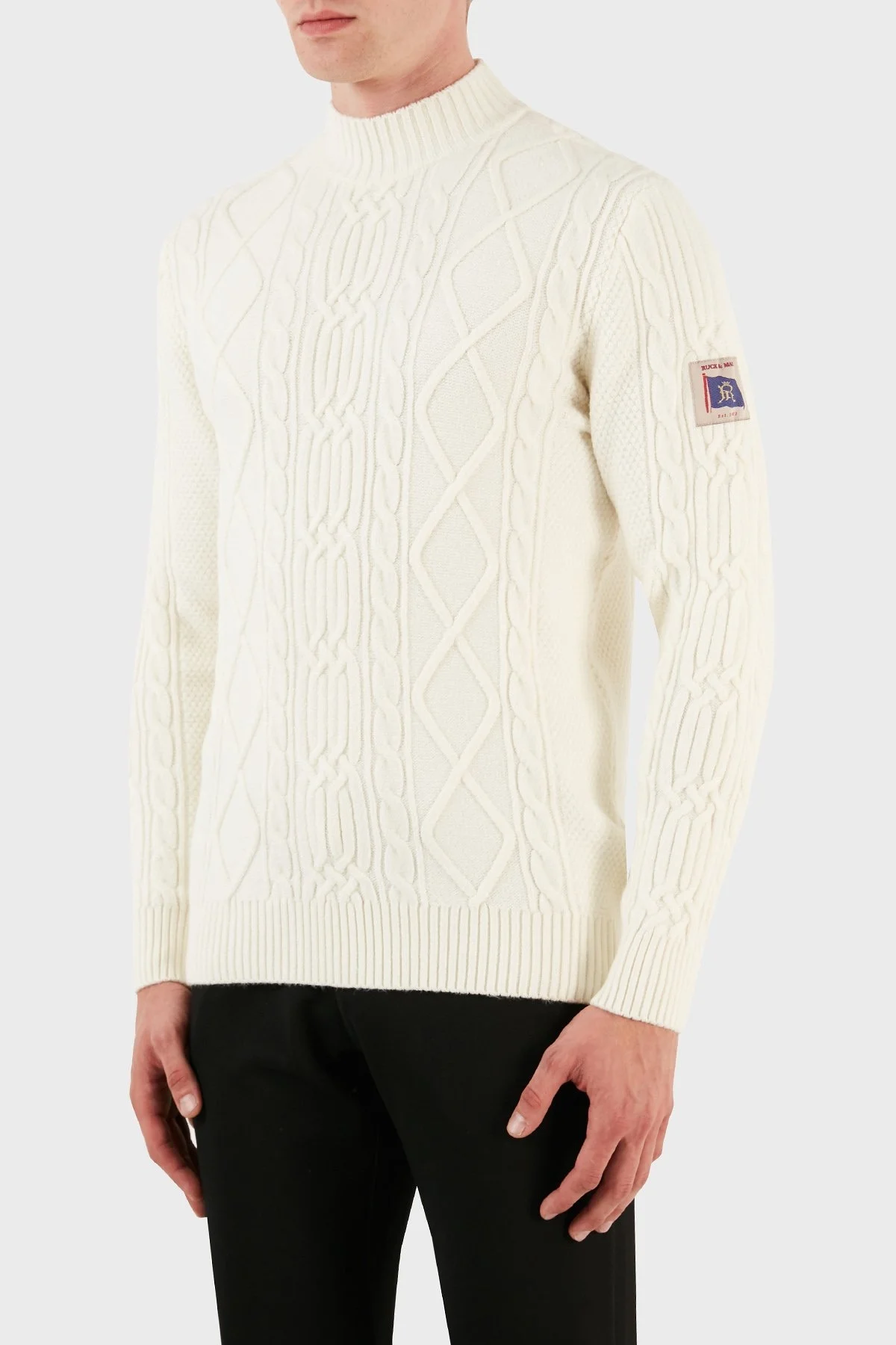 Ruck & Maul Regular Fit Yarım Balıkçı Örme Erkek Kazak RMM945000003 24509 EKRU - 3