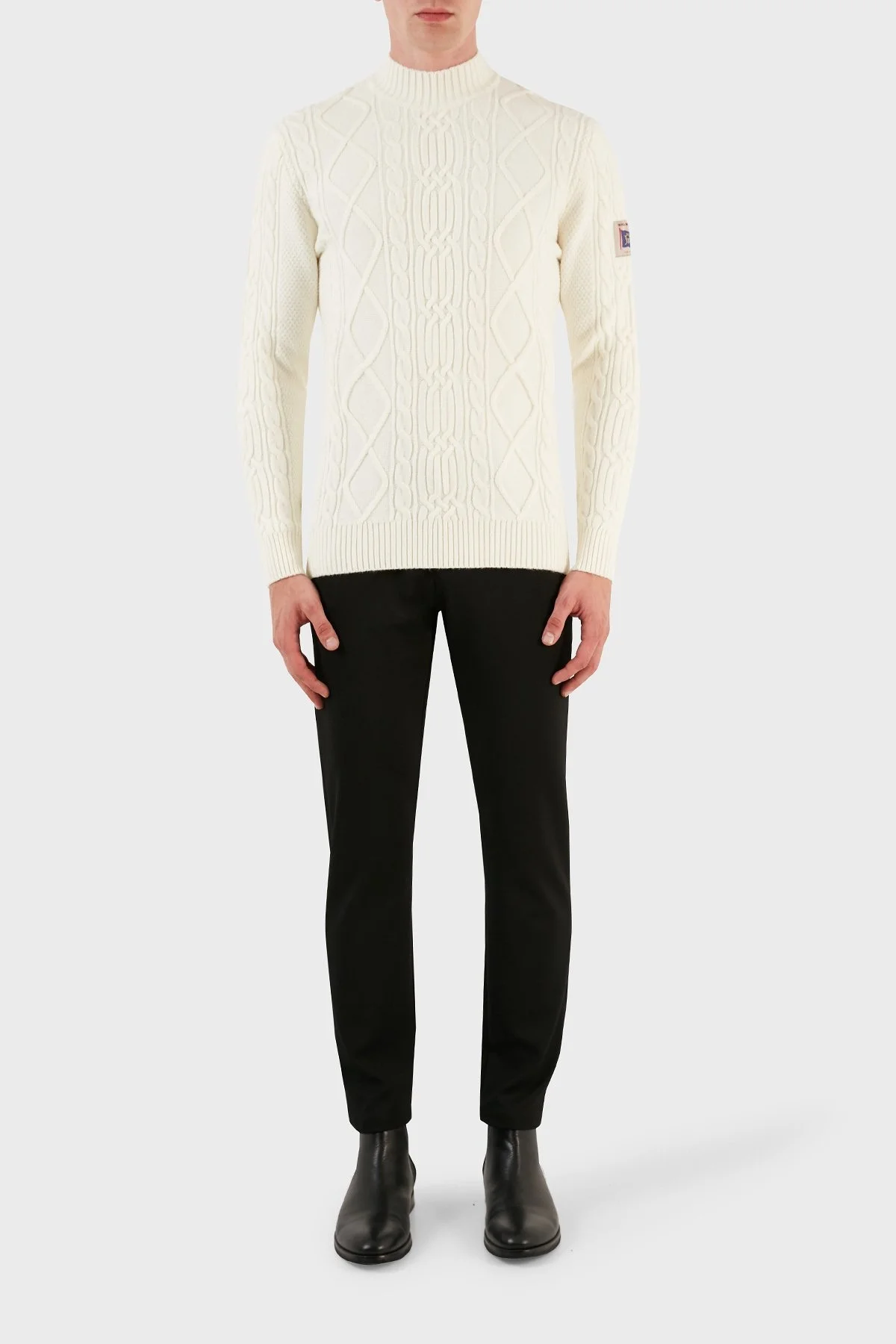 Ruck & Maul Regular Fit Yarım Balıkçı Örme Erkek Kazak RMM945000003 24509 EKRU - 4