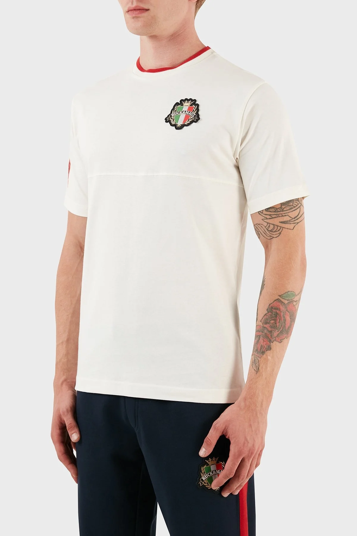 Ruck & Maul Sırt Baskılı % 100 Pamuk Regular Fit Örme Erkek T Shirt RMM031300012 24665 EKRU - 3