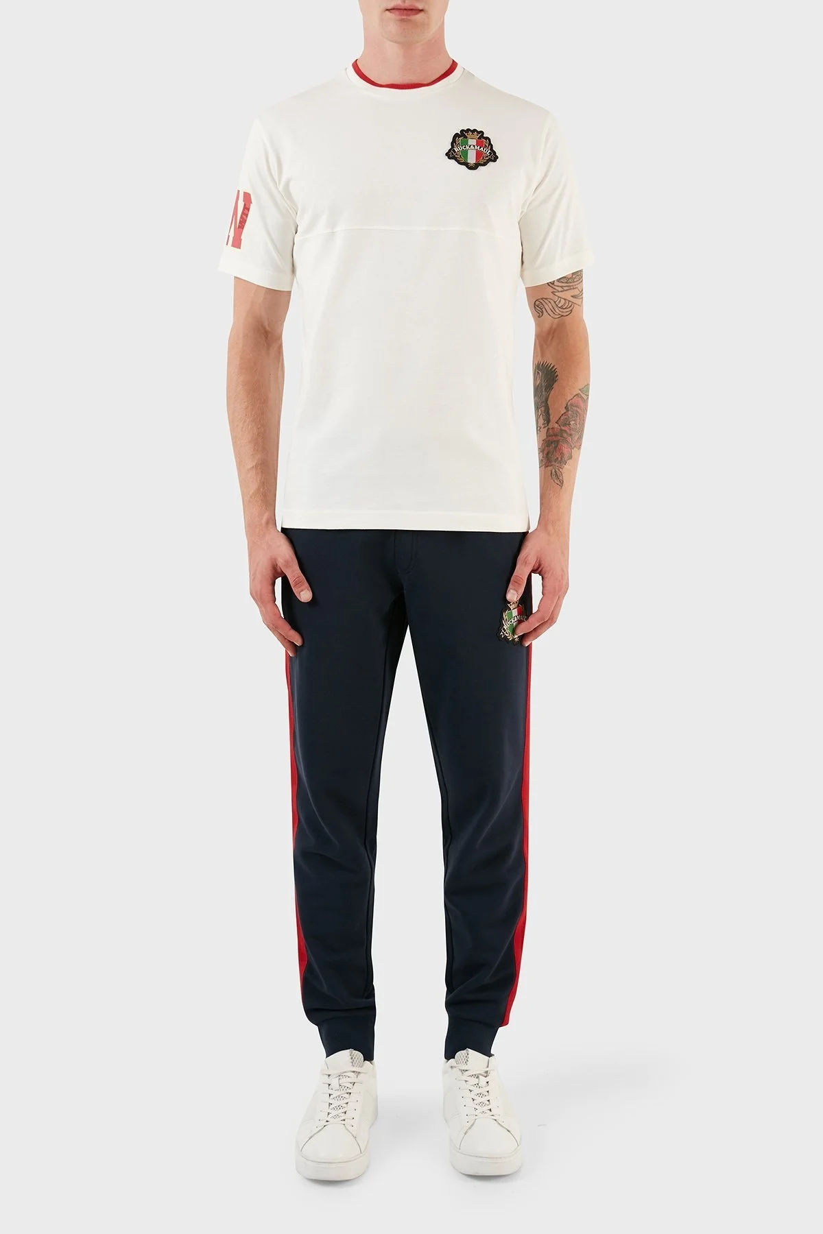 Ruck & Maul Sırt Baskılı % 100 Pamuk Regular Fit Örme Erkek T Shirt RMM031300012 24665 EKRU - 5