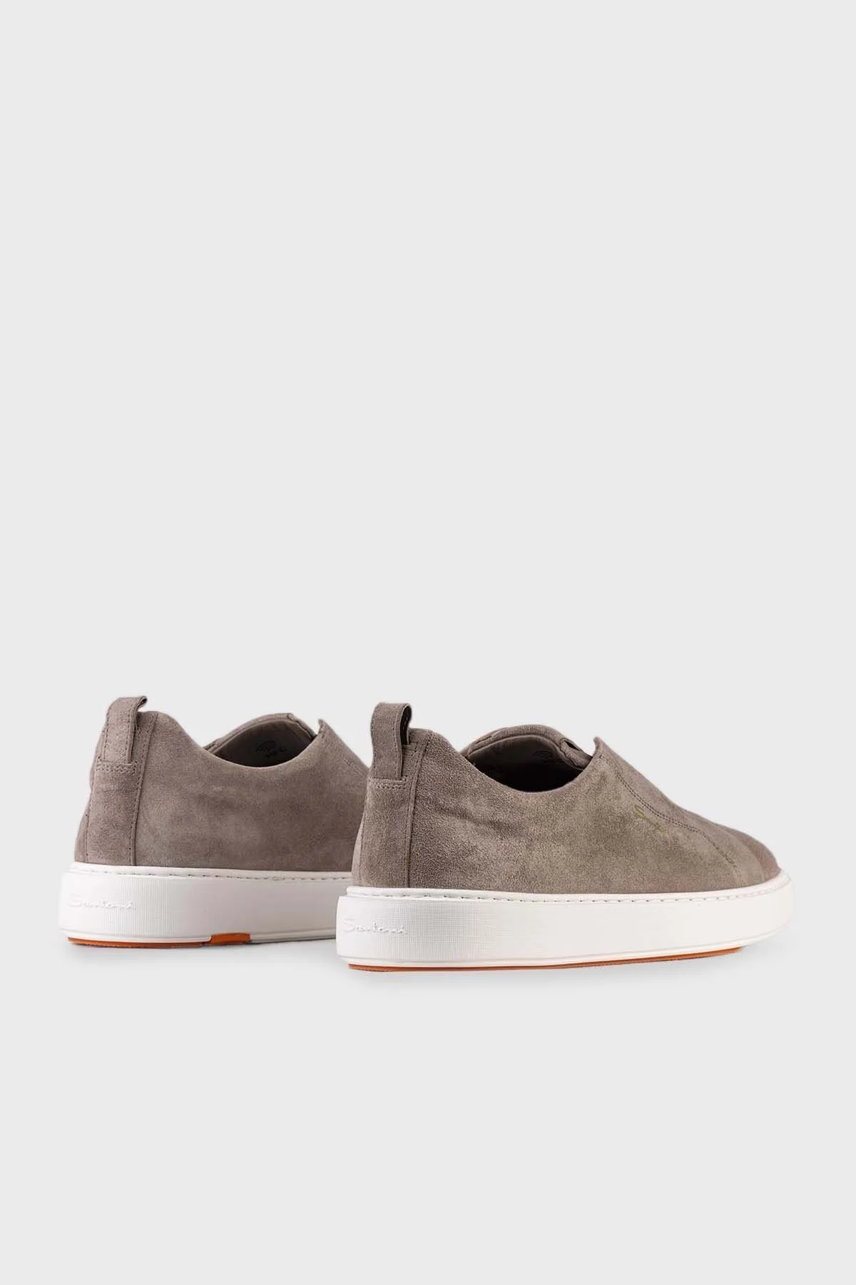 Santoni % 100 Deri Süet Slip-On Sneaker Erkek Ayakkabı MBCD21959BARTSEYM45 BEJ - 3