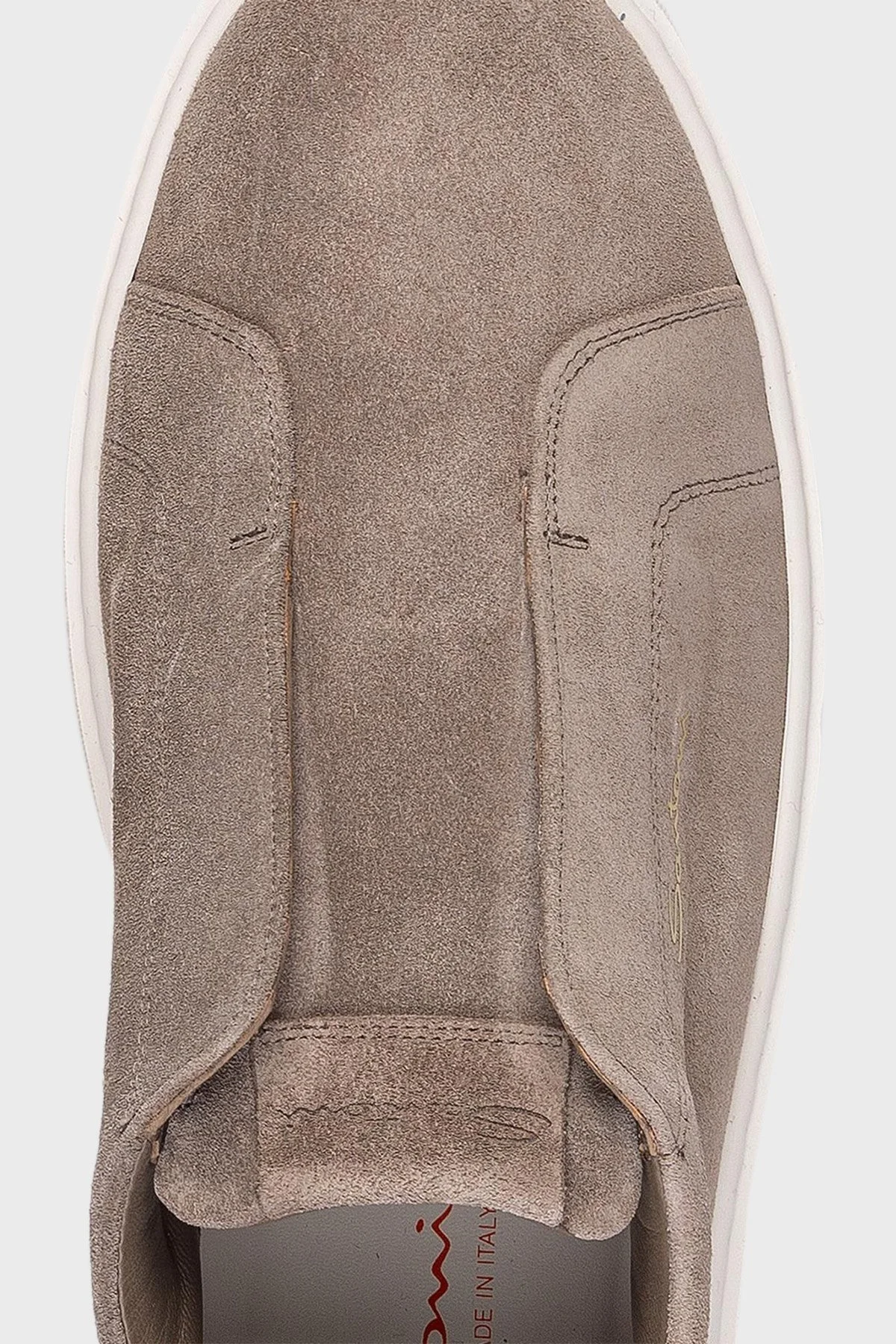 Santoni % 100 Deri Süet Slip-On Sneaker Erkek Ayakkabı MBCD21959BARTSEYM45 BEJ - 5