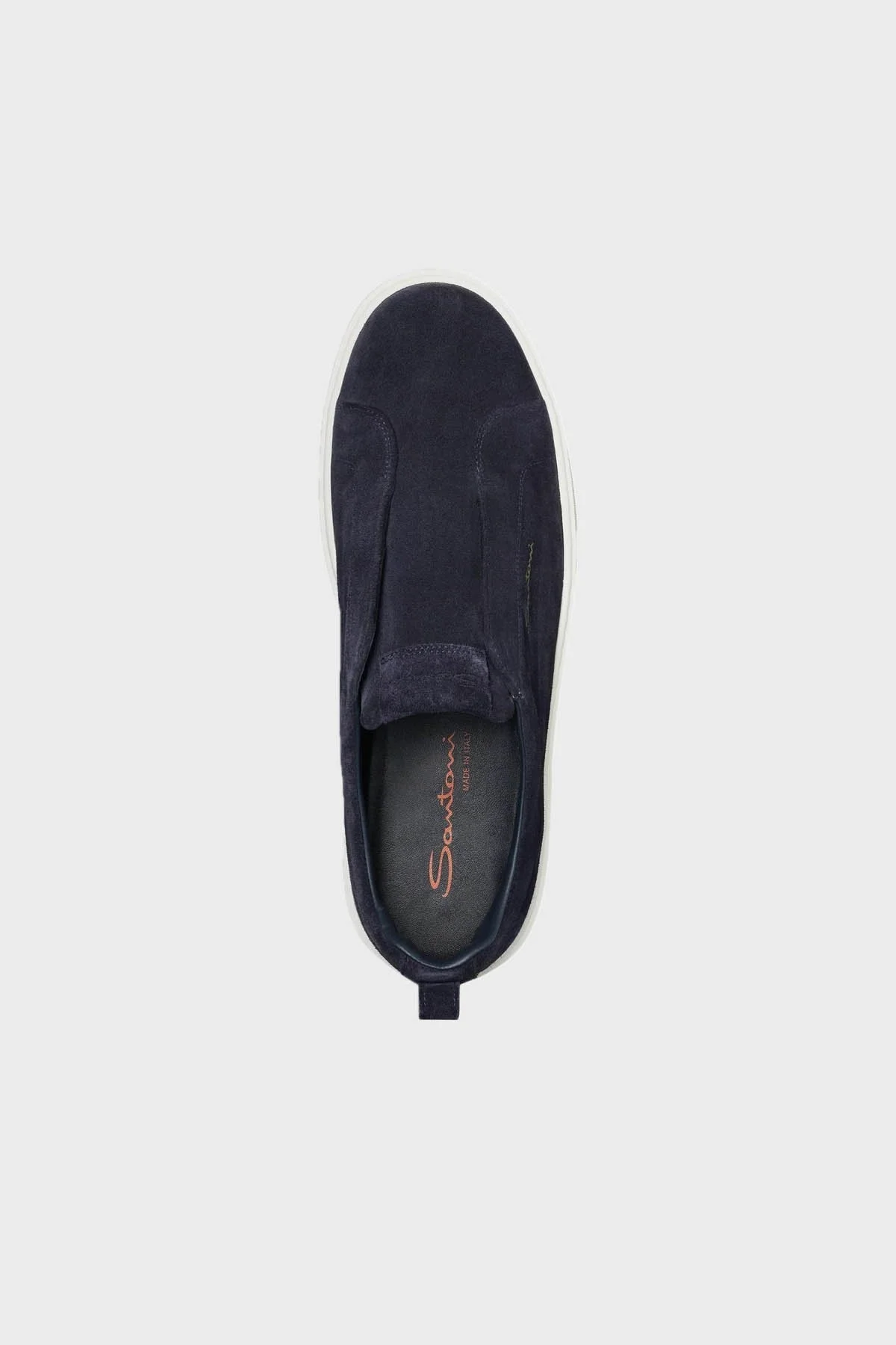 Santoni % 100 Deri Süet Slip-On Sneaker Erkek Ayakkabı MBCD21959BARTSEYU60 LACİVERT - 5