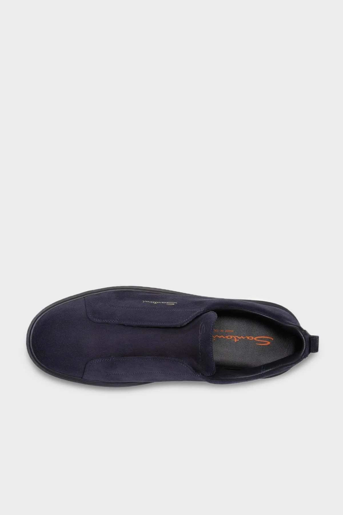 Santoni % 100 Deri Süet Slip-On Sneaker Erkek Ayakkabı MBCD21995OCATSEYU60 LACİVERT - 4