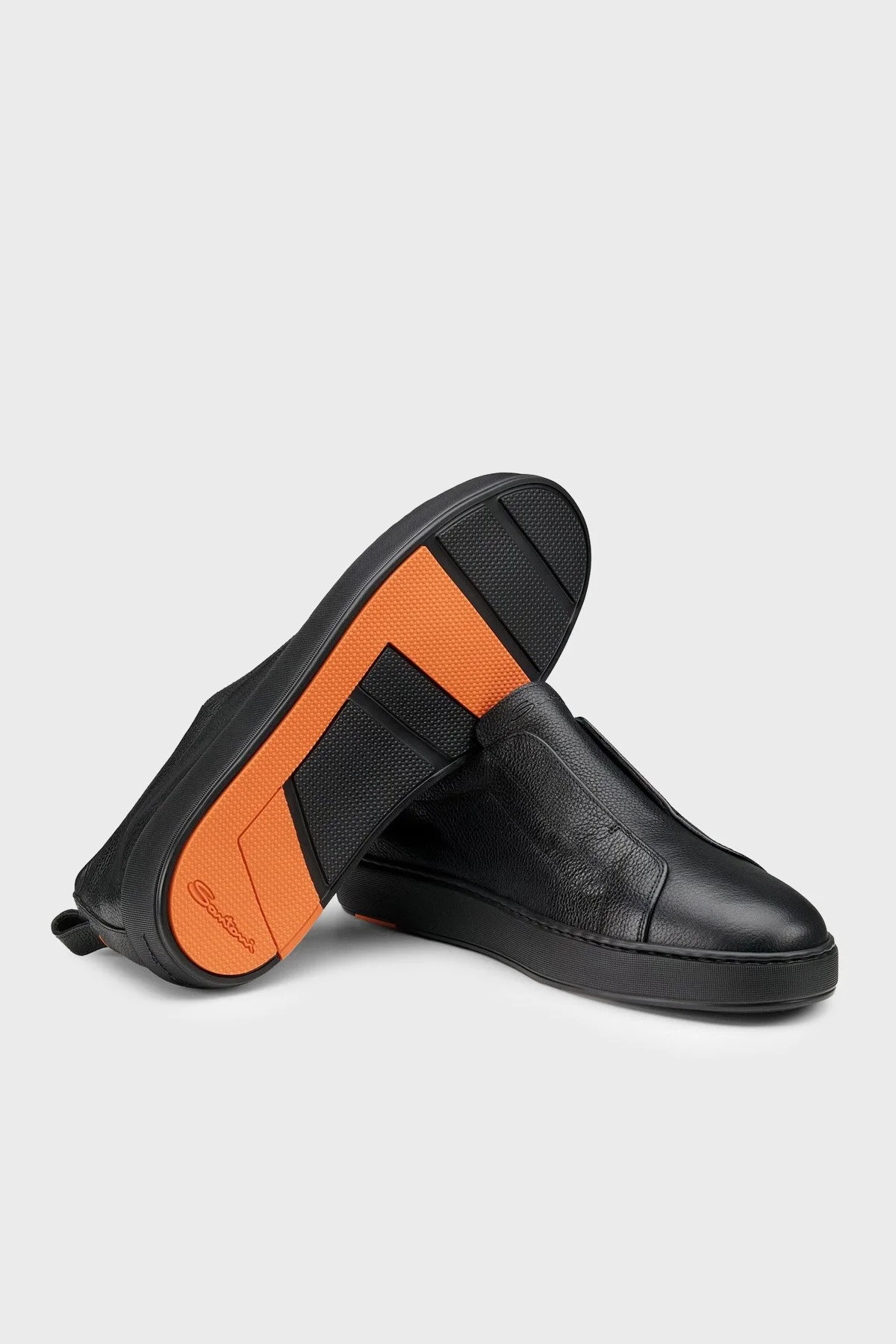Santoni Deri Sneaker Erkek Ayakkabı MBCD22211NEATCKAN01 Siyah - 5