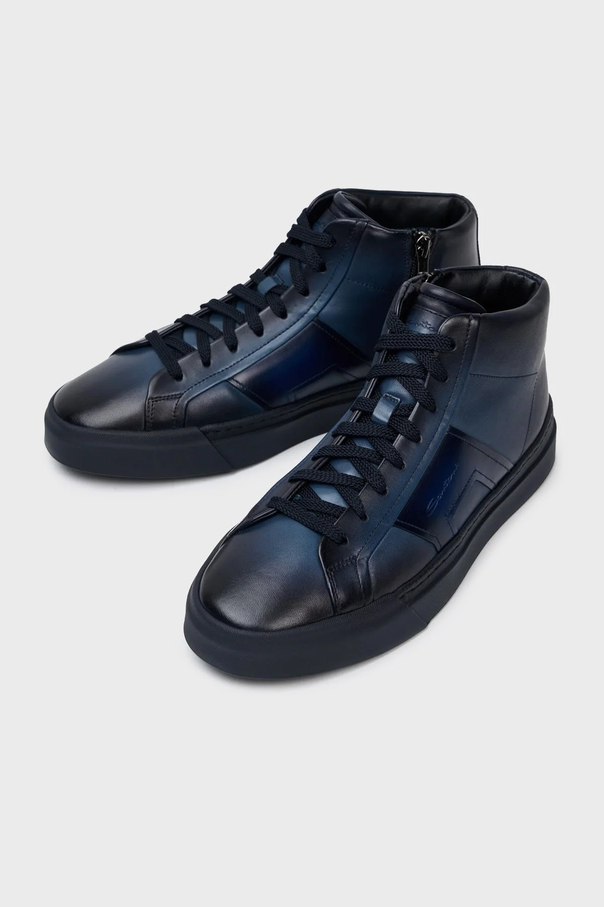 Santoni Fermuarlı Deri Erkek Bot MBGT22025OCNRGONU60 LACİVERT - 10