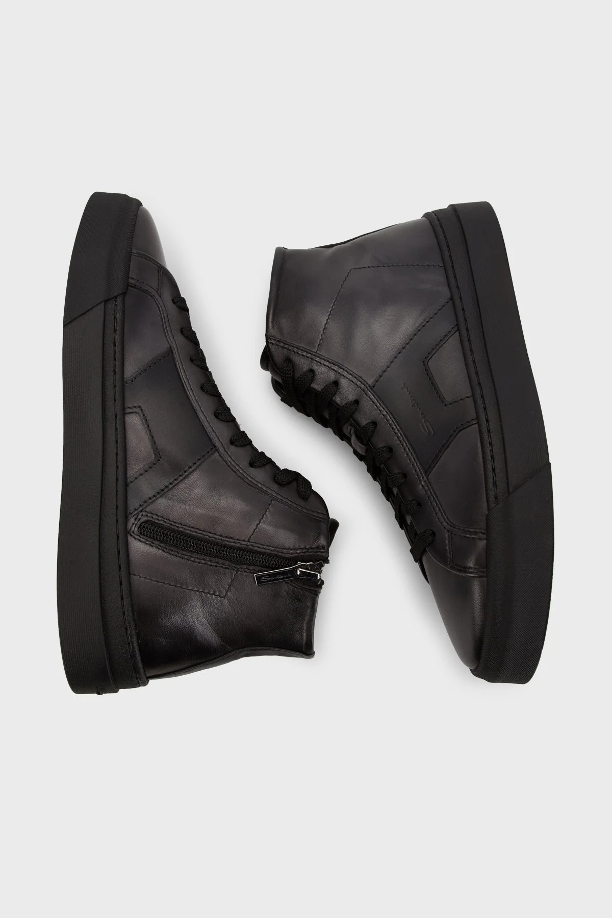 Santoni Fermuarlı Hakiki Deri Erkek Bot MBGT21932NEORGONG62 SİYAH - 5