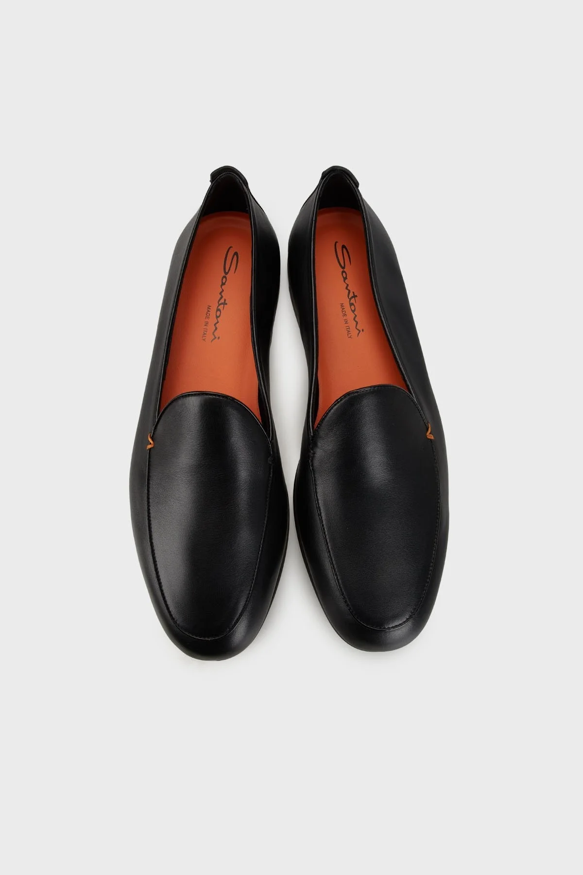 Santoni Hakiki Deri Dikiş Detaylı Loafer Erkek Ayakkabı MGEC19088SMOMMEMN01 SİYAH - 9