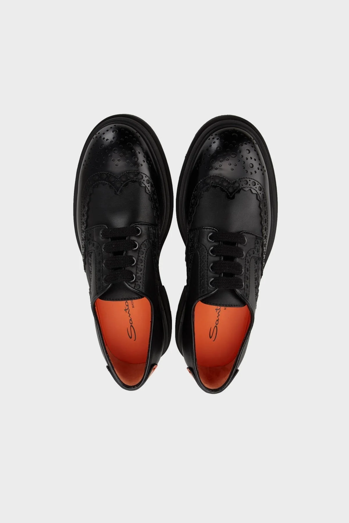 Santoni Hakiki Deri Kalın Tabanlı Erkek Ayakkabı MGMI17800JK4BPHGN01 SİYAH - 5