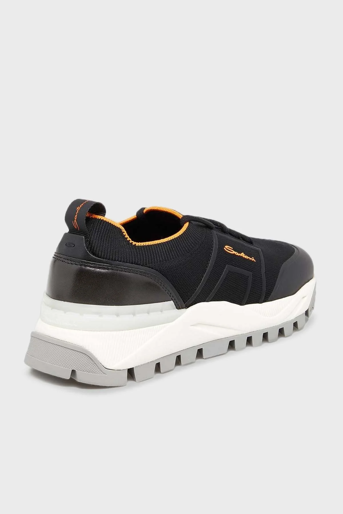 Santoni Hakiki Deri Kalın Tabanlı Sneaker Erkek Ayakkabı MBIH21923BGBRNITN01 SİYAH - 3