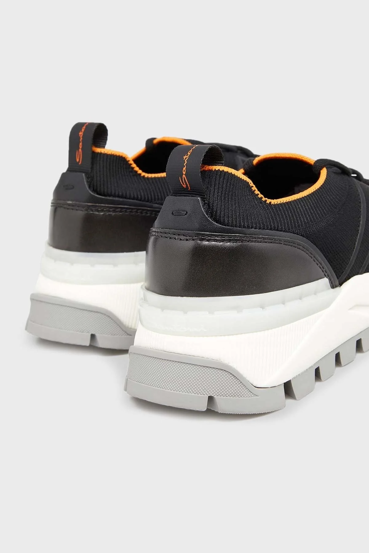 Santoni Hakiki Deri Kalın Tabanlı Sneaker Erkek Ayakkabı MBIH21923BGBRNITN01 SİYAH - 4
