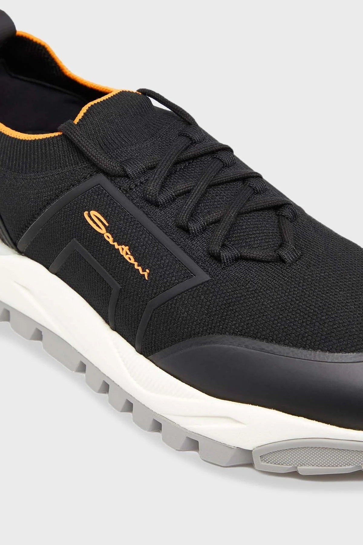 Santoni Hakiki Deri Kalın Tabanlı Sneaker Erkek Ayakkabı MBIH21923BGBRNITN01 SİYAH - 5