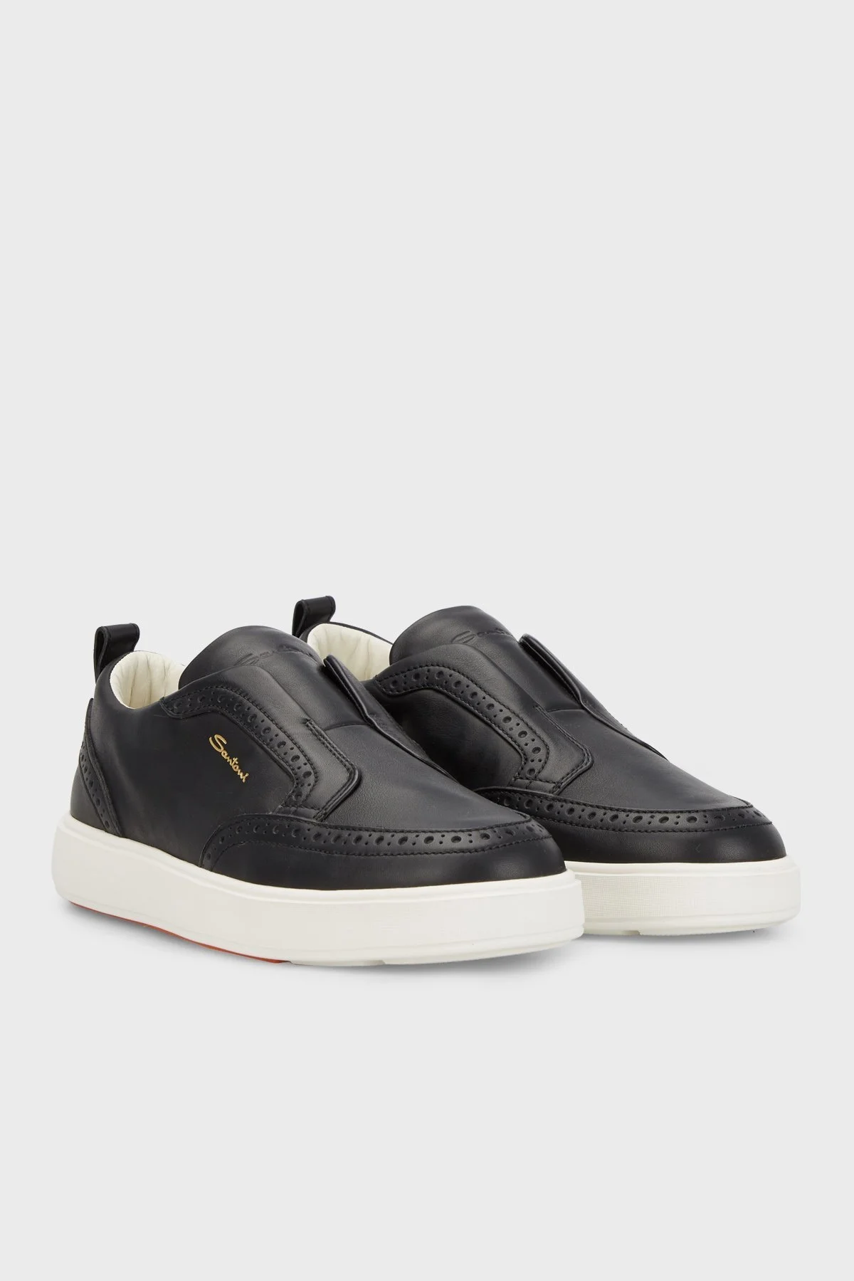 Santoni Hakiki Deri Slip-on Sneaker Erkek Ayakkabı MBCD21915BARGATFN20 SİYAH - 3