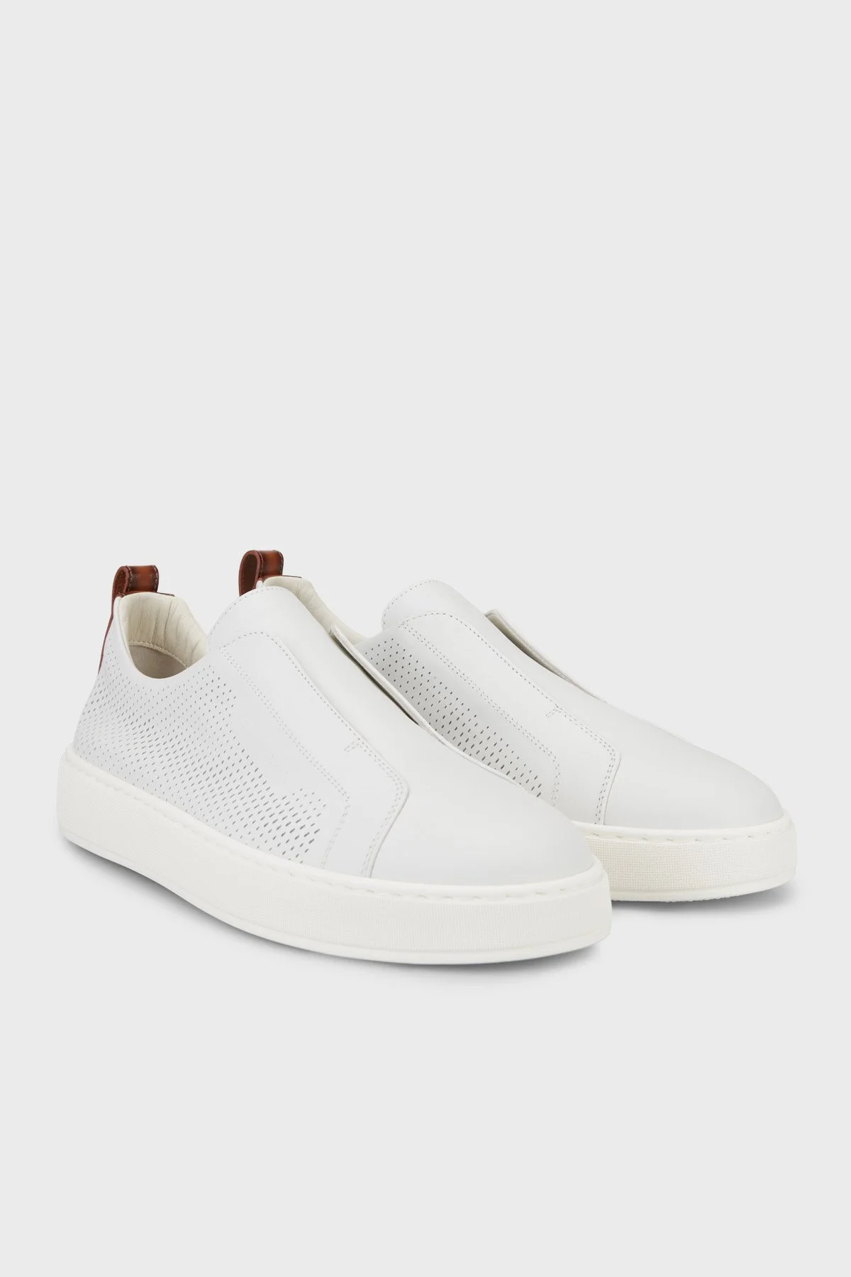 Santoni Hakiki Deri Sneaker Erkek Ayakkabı MBCD22181BARTFIDI80 BEYAZ - 3