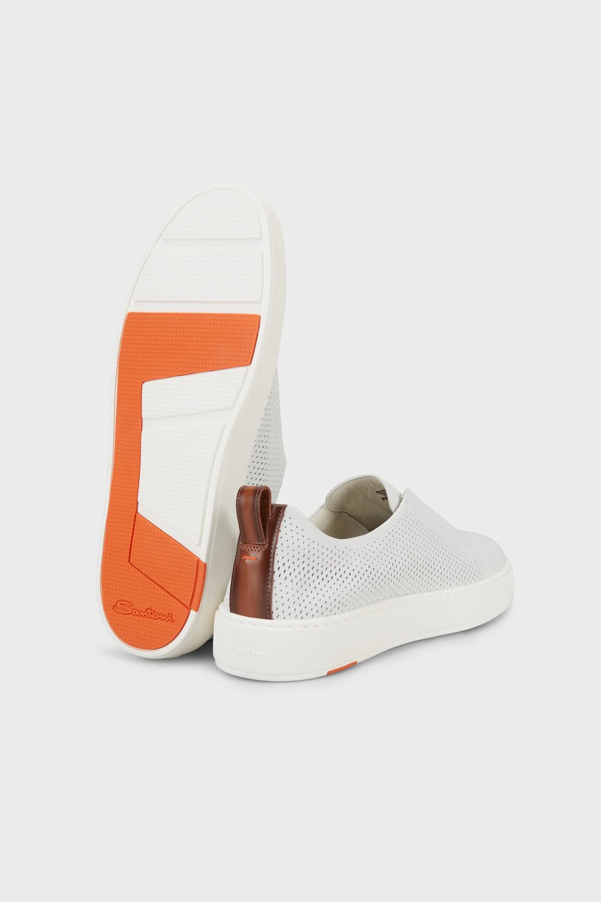 Santoni Hakiki Deri Sneaker Erkek Ayakkabı MBCD22181BARTFIDI80 BEYAZ - 4