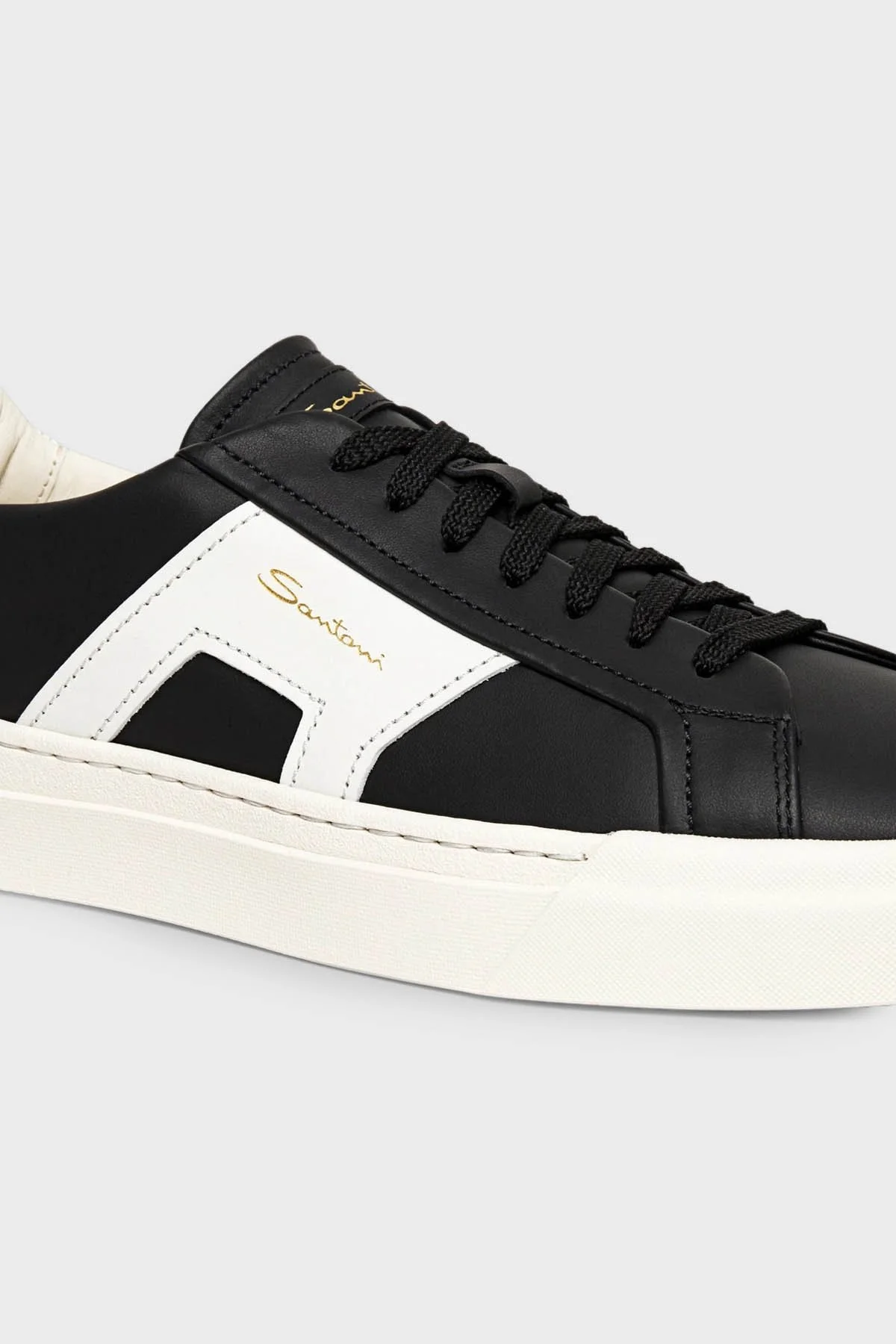 Santoni Hakiki Deri Sneaker Erkek Ayakkabı MBGT21779PNNGBWEN10 SİYAH - 3