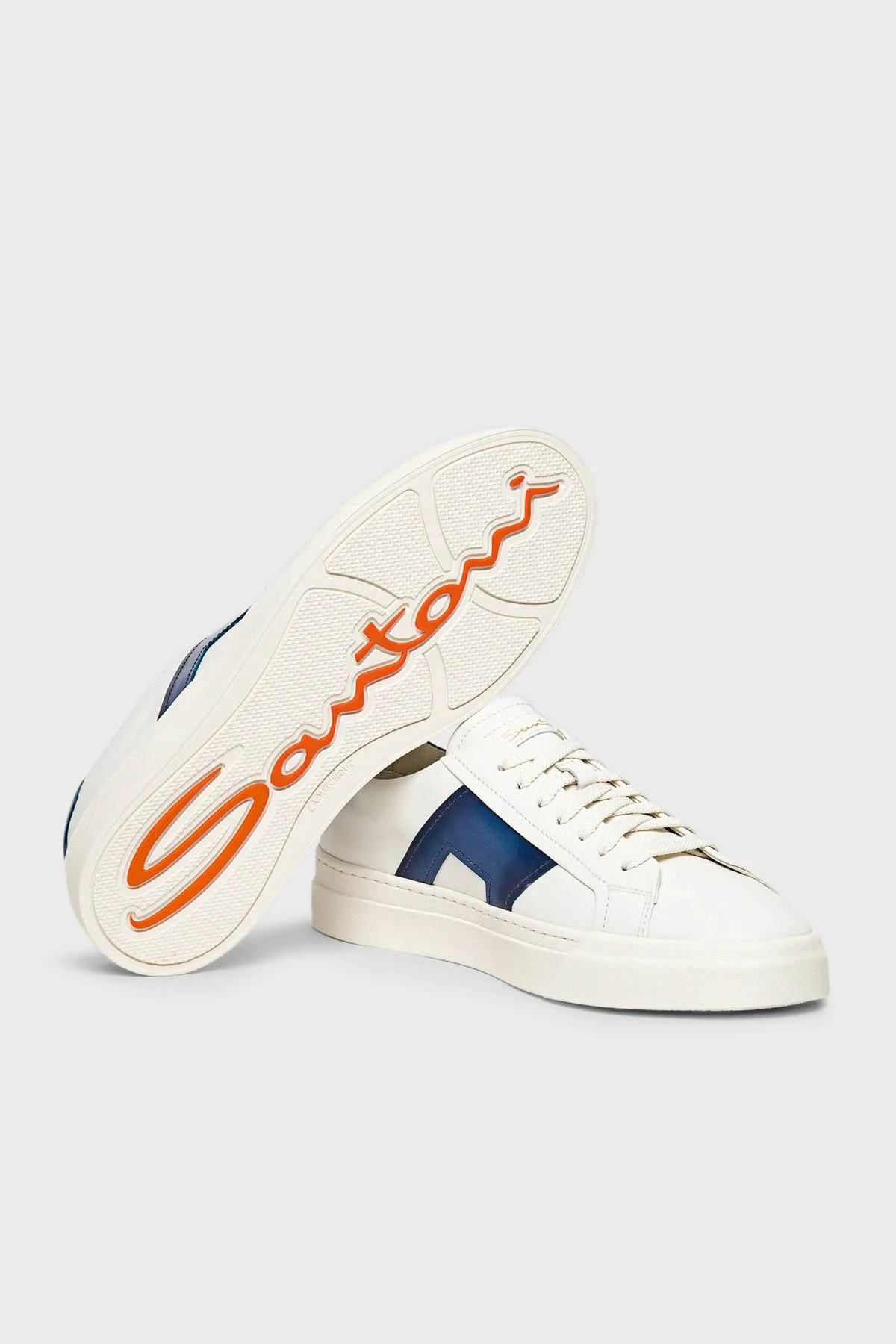 Santoni Hakiki Deri Sneaker Erkek Ayakkabı MBGT21779PNNGXAVI48 BEYAZ - 7