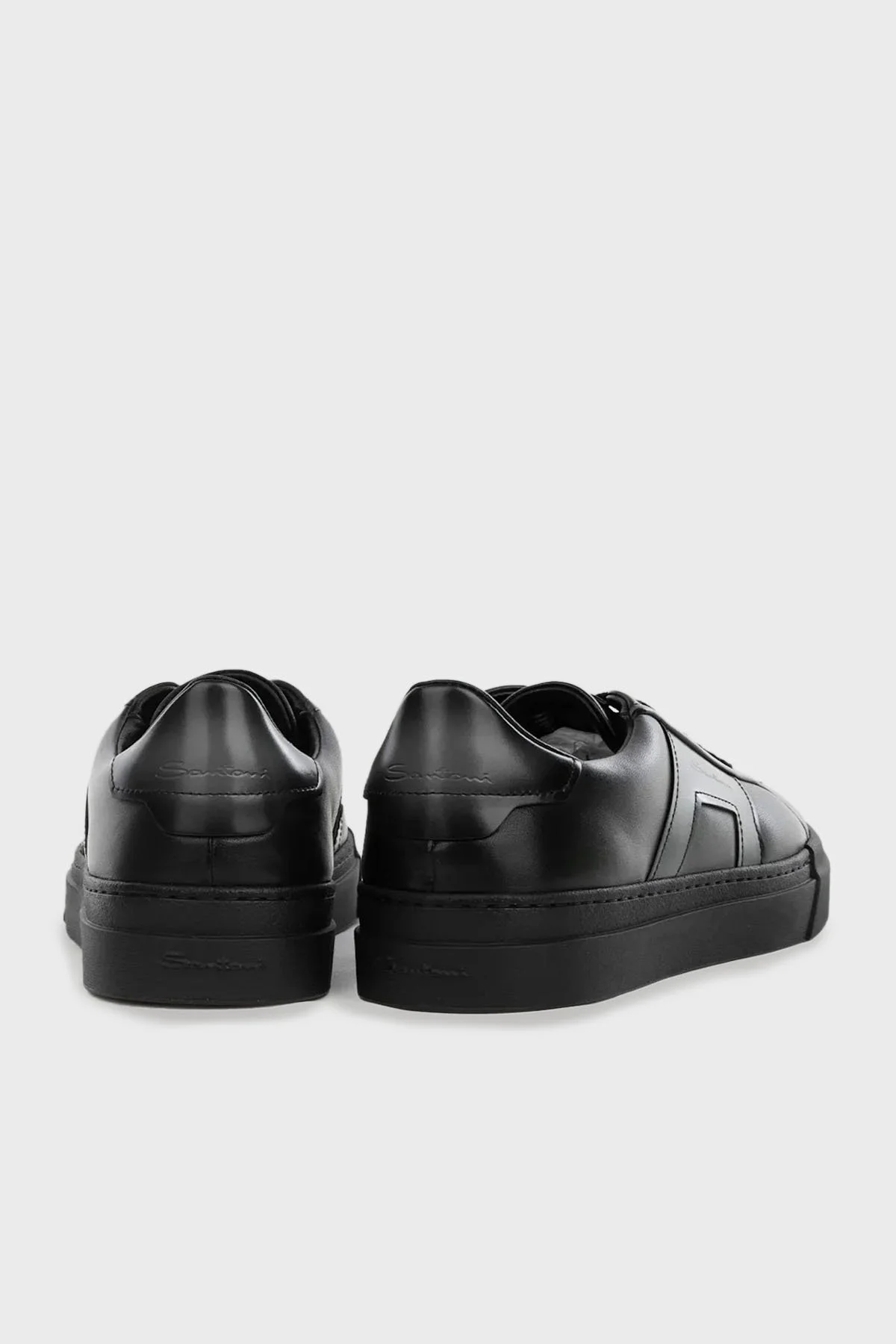 Santoni Hakiki Deri Sneaker Erkek Ayakkabı MBGT22018NEORGONG62 SİYAH - 3