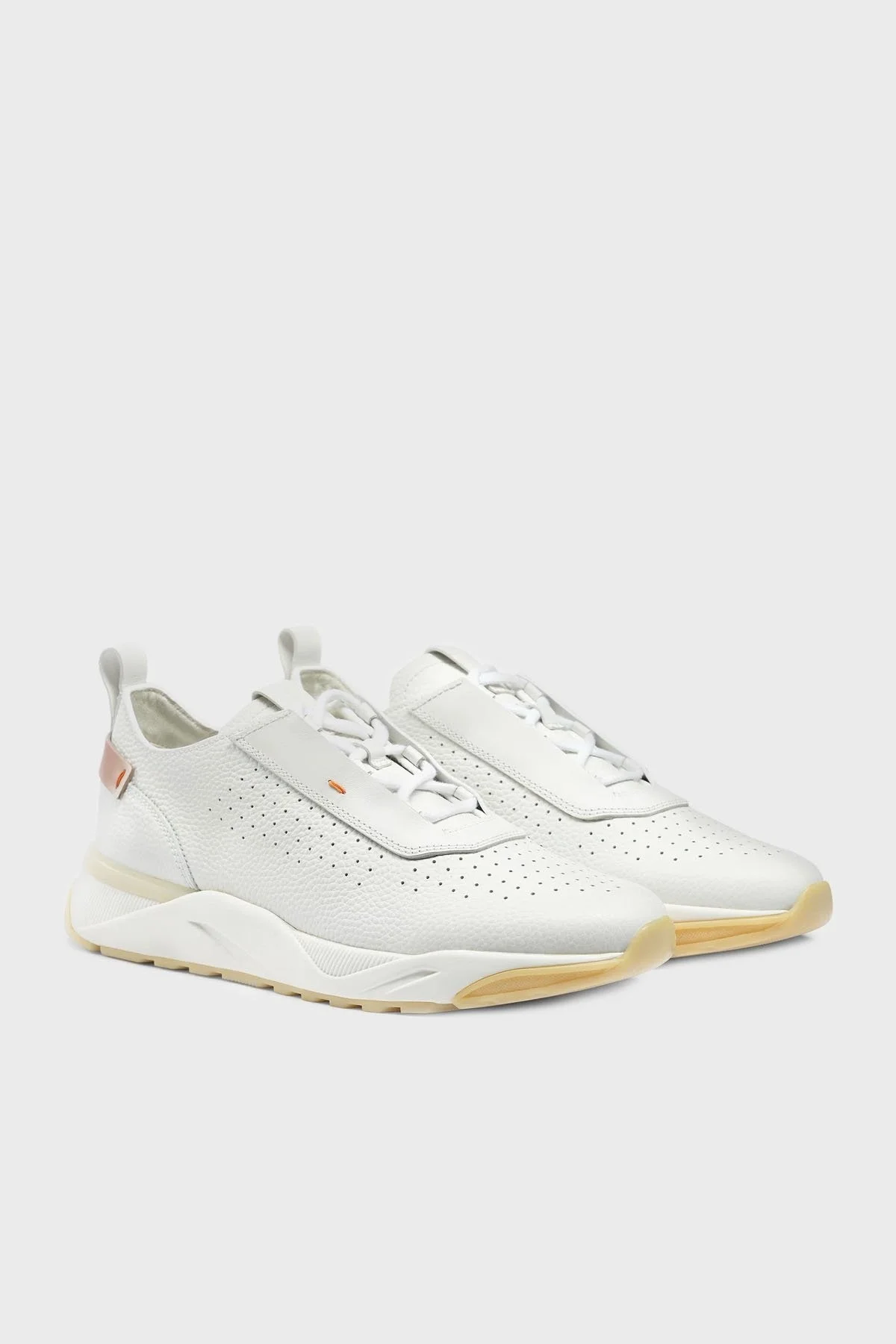 Santoni Hakiki Deri Sneaker Erkek Ayakkabı MBIM21693BTTCDPAI55 BEYAZ - 3