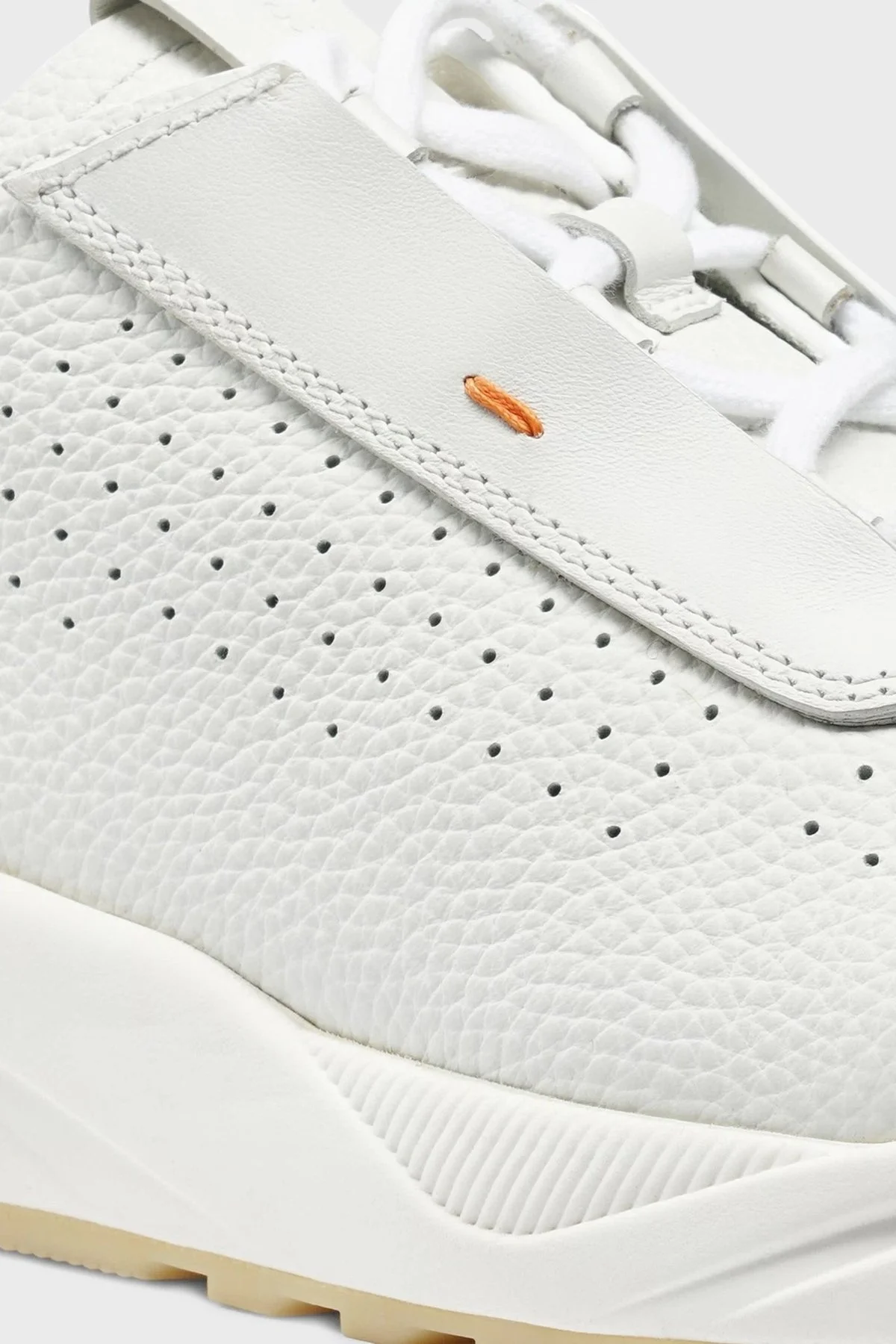 Santoni Hakiki Deri Sneaker Erkek Ayakkabı MBIM21693BTTCDPAI55 BEYAZ - 6