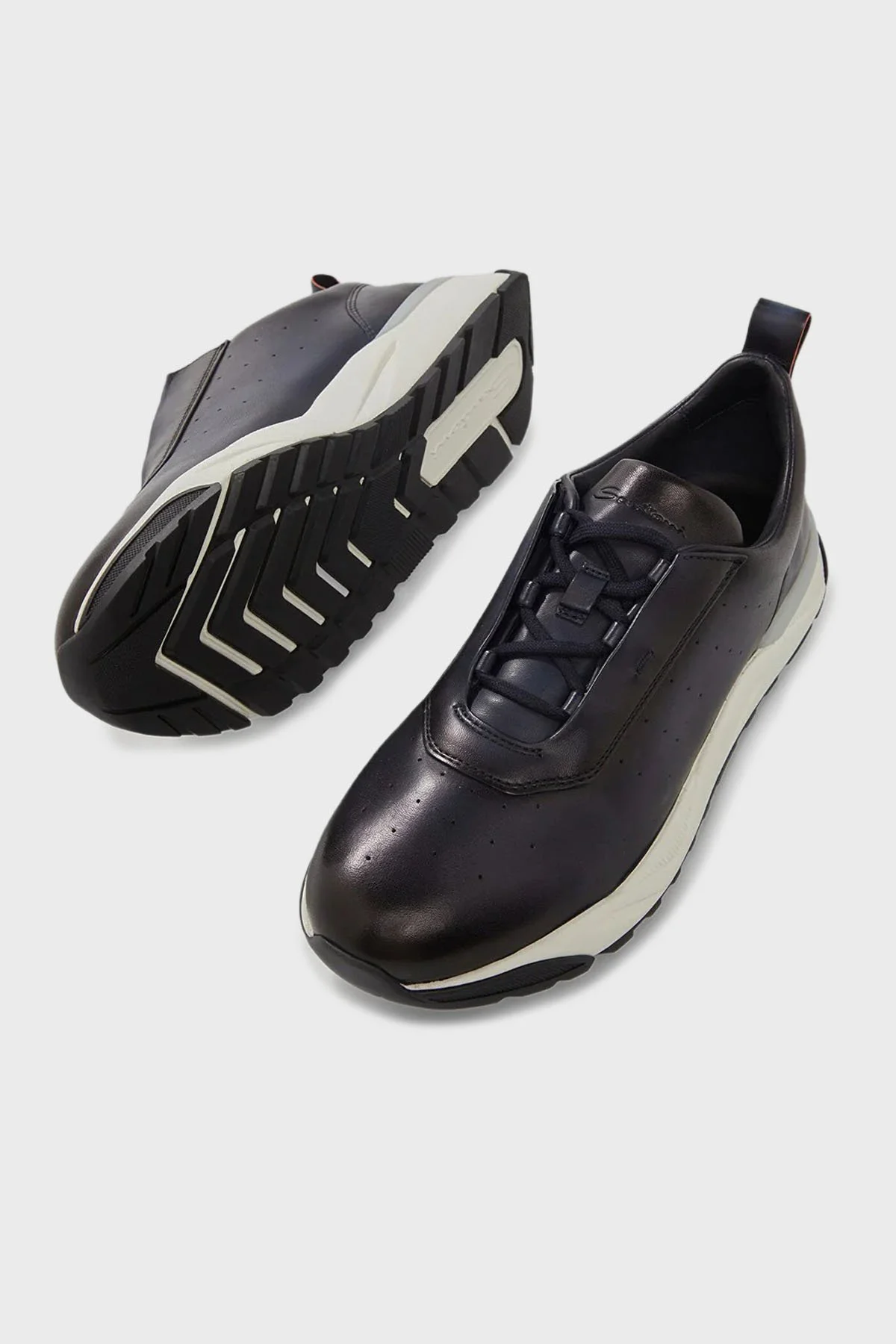 Santoni Hakiki Deri Sneaker Erkek Ayakkabı MBIM22027BINTGONU60 LACİVERT - 3