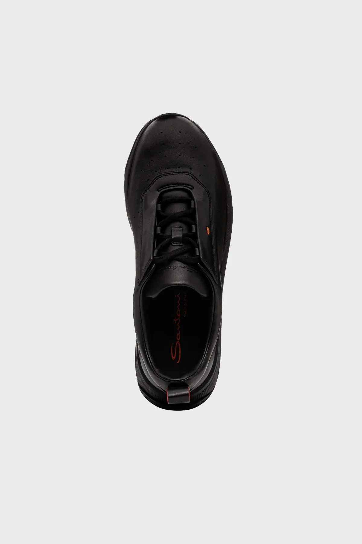 Santoni Hakiki Deri Sneaker Erkek Ayakkabı MBIM22027NERTESMN01 SİYAH - 4