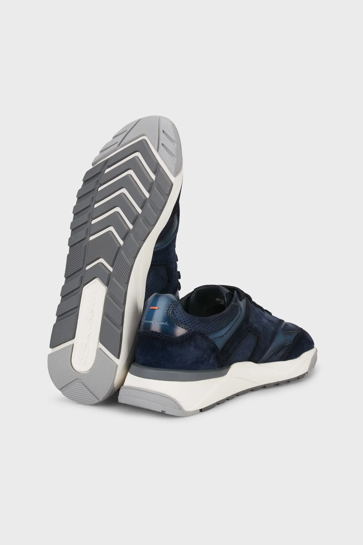 Santoni Hakiki Deri Sneaker Erkek Ayakkabı MBIM22112BGRTOKCU60 LACİVERT - 4