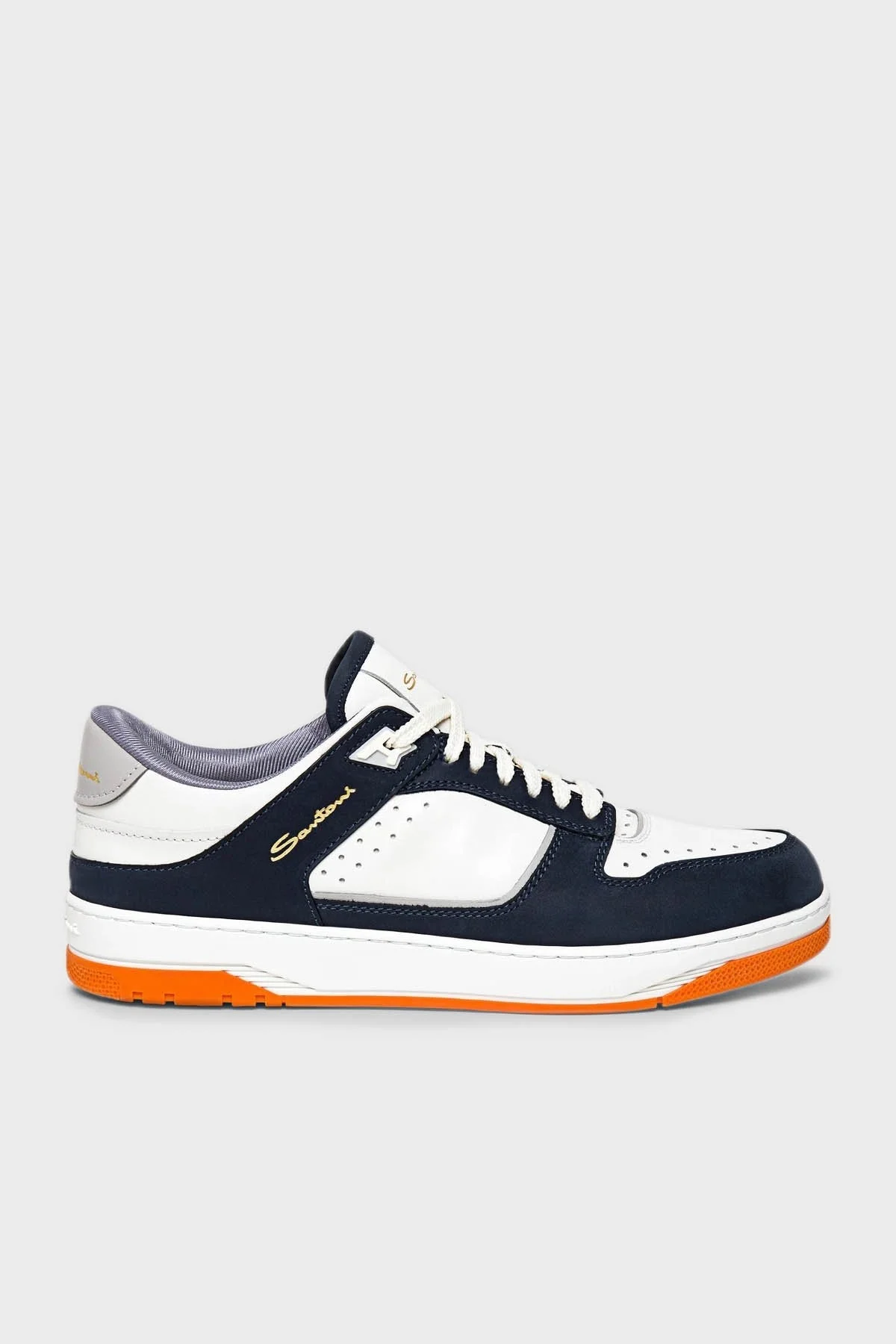 Santoni Hakiki Deri Sneaker Erkek Ayakkabı MBSA21865BARHKOEU61 BEYAZ-LACİVERT - 1