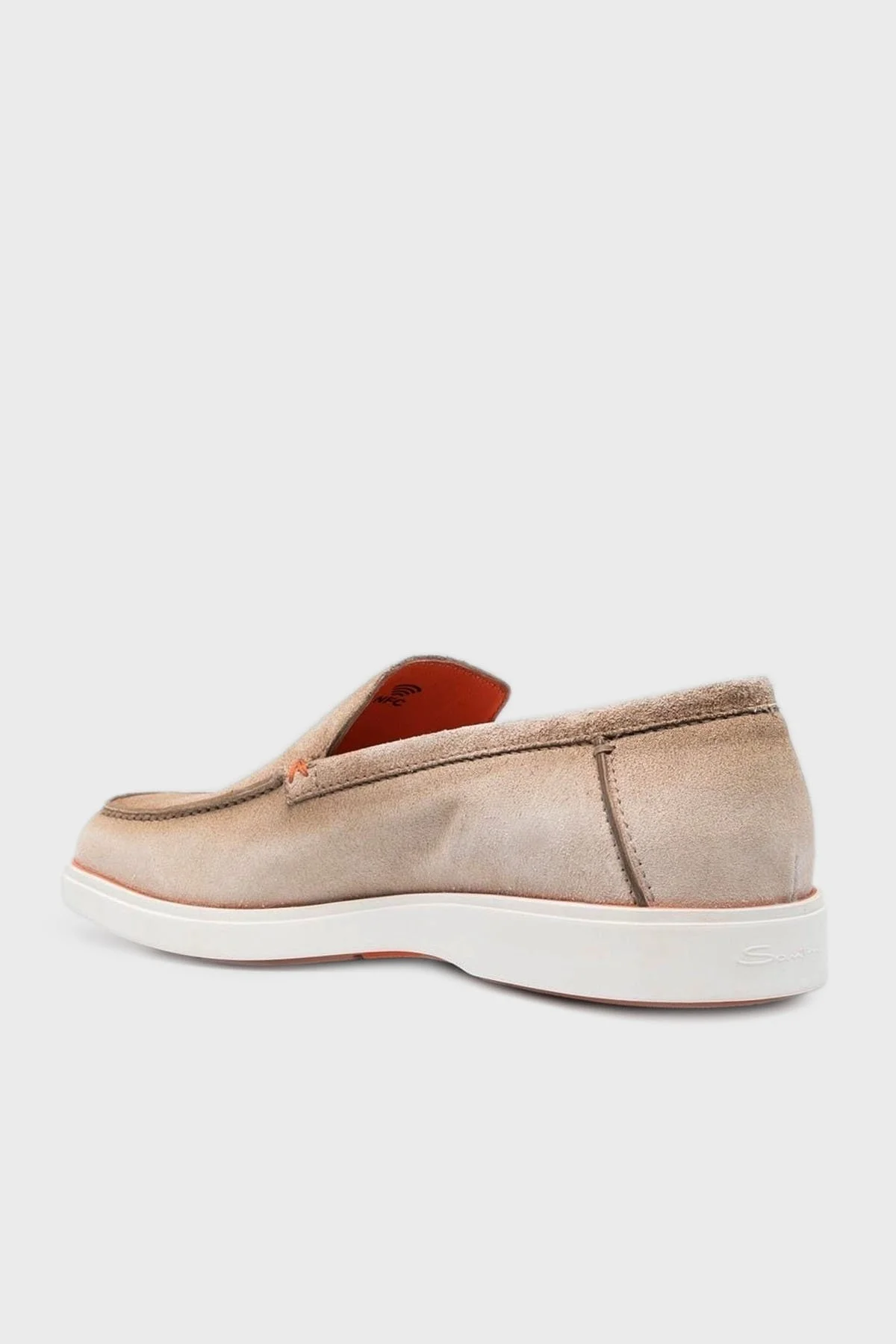 Santoni Hakiki Deri Süet Makosen Erkek Ayakkabı MGDT17824BARBGWHM24 VİZON - 4