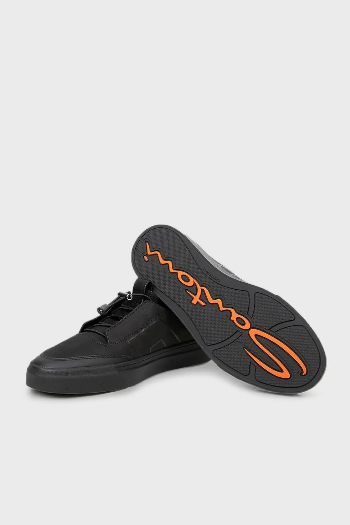 Santoni Hakiki Nubuk Deri Sneaker Erkek Ayakkabı MBGT21902NEORGYPN0 SİYAH - 5