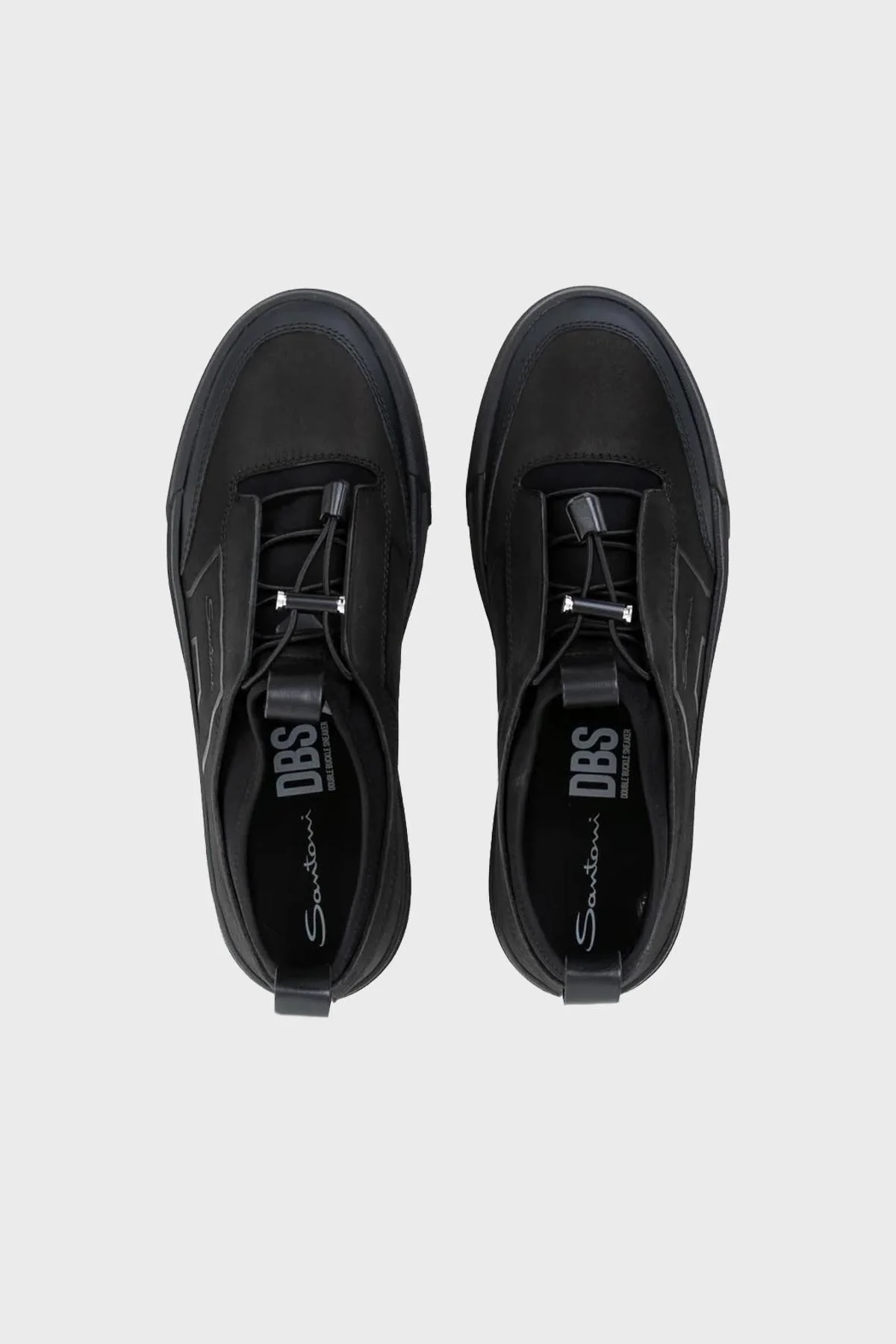 Santoni Hakiki Nubuk Deri Sneaker Erkek Ayakkabı MBGT21902NEORGYPN0 SİYAH - 6