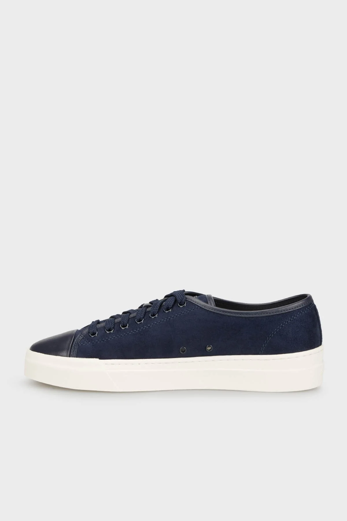 Santoni Kanvas Sneaker Erkek Ayakkabı MBGT21855PNNTOSNU59 LACİVERT - 2