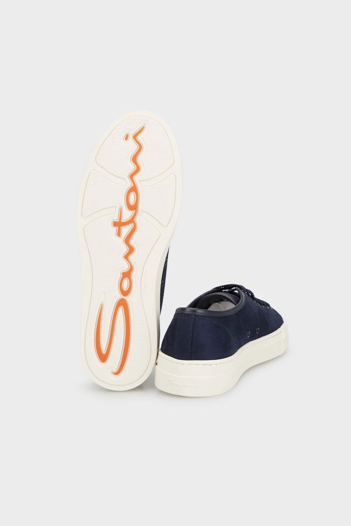 Santoni Kanvas Sneaker Erkek Ayakkabı MBGT21855PNNTOSNU59 LACİVERT - 4