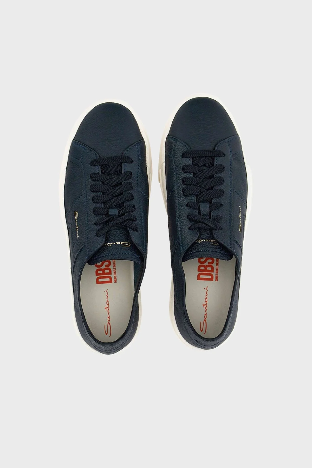 Santoni Logolu Hakiki Deri Kalın Tabanlı Erkek Ayakkabı MBGT21967PNNTSIWU55 LACİVERT - 11