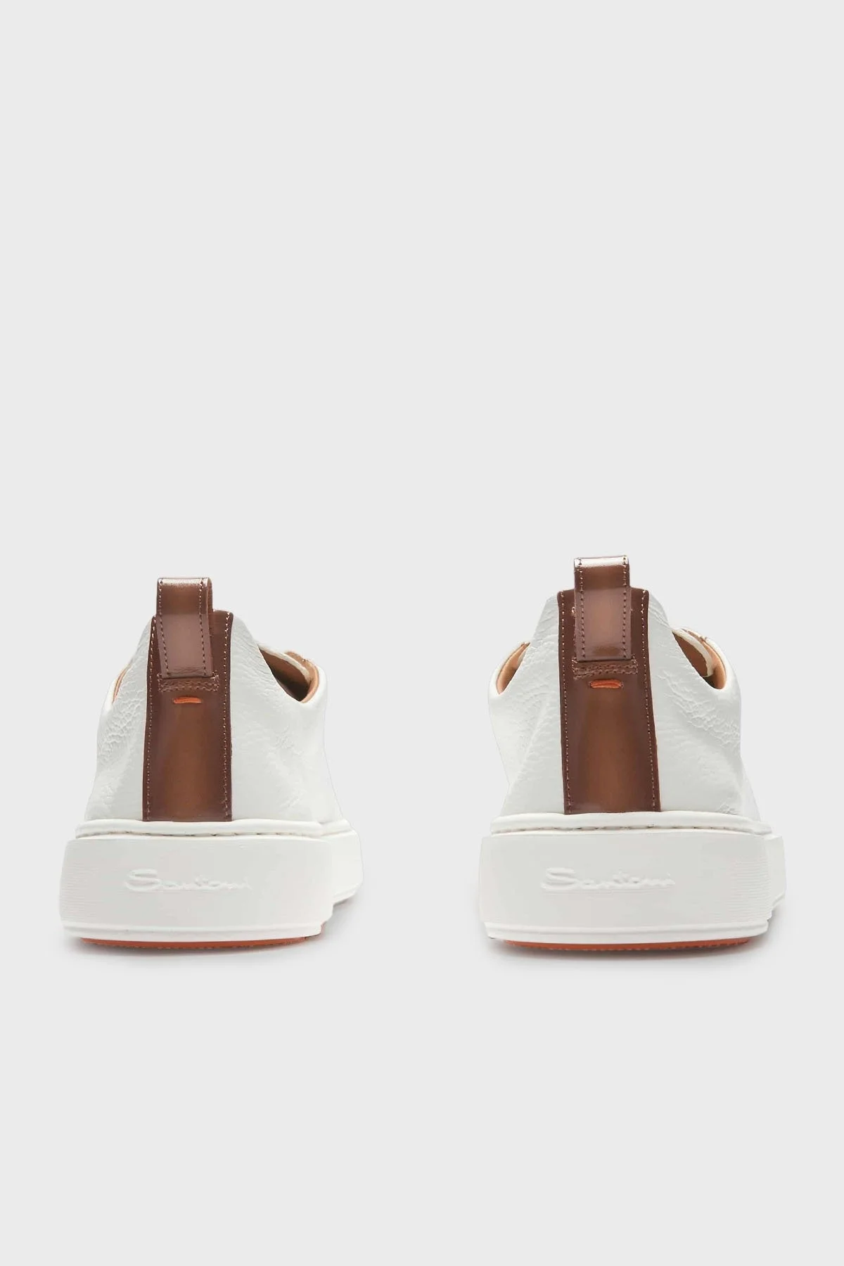 Santoni Logolu Hakiki Deri Kalın Tabanlı Slip-On Sneaker Erkek Ayakkabı MBCD21995BARTLLDI50 BEYAZ - 8