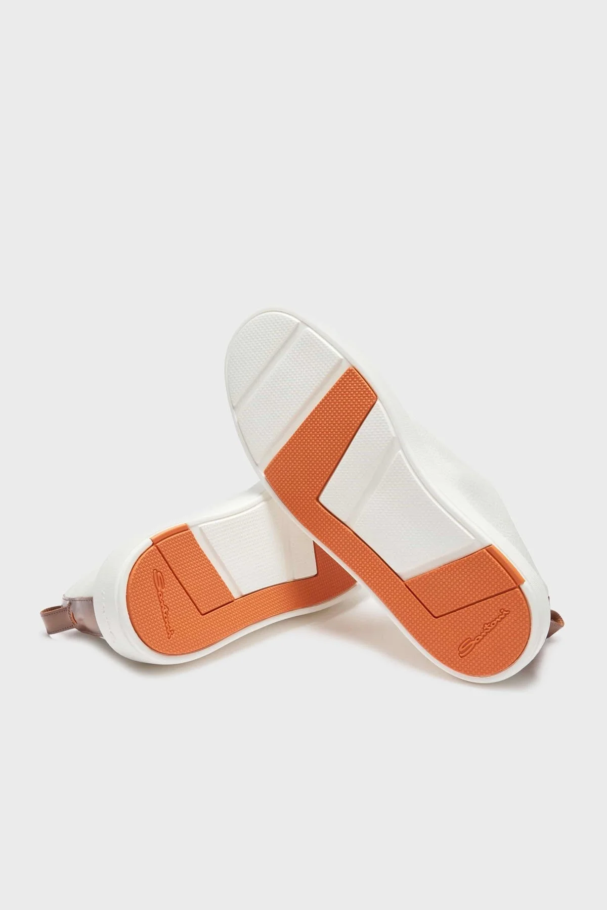 Santoni Logolu Hakiki Deri Kalın Tabanlı Slip-On Sneaker Erkek Ayakkabı MBCD21995BARTLLDI50 BEYAZ - 10