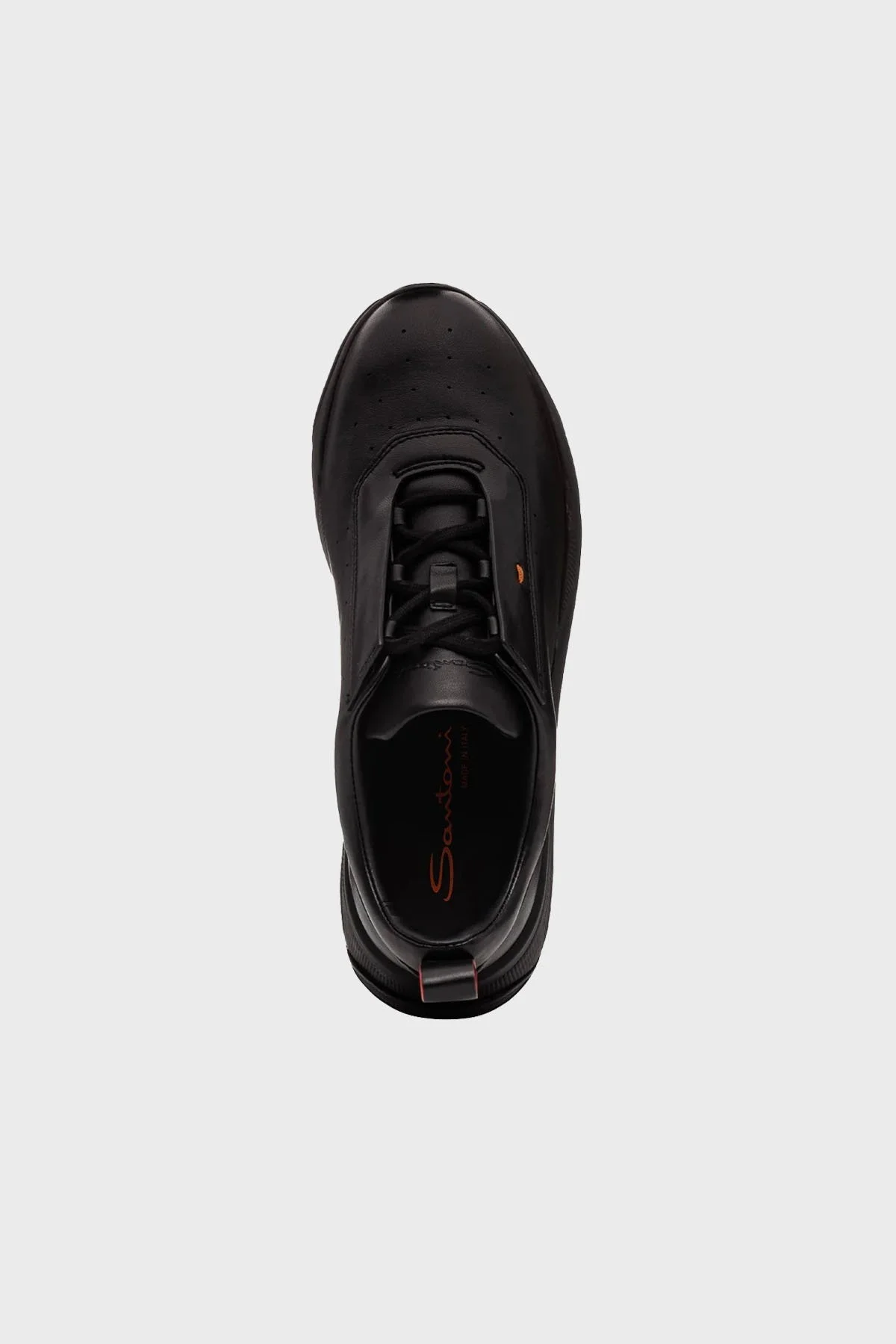 Santoni Logolu Hakiki Deri Sneaker Erkek Ayakkabı MBIM22027NERTESSN01 SİYAH - 3