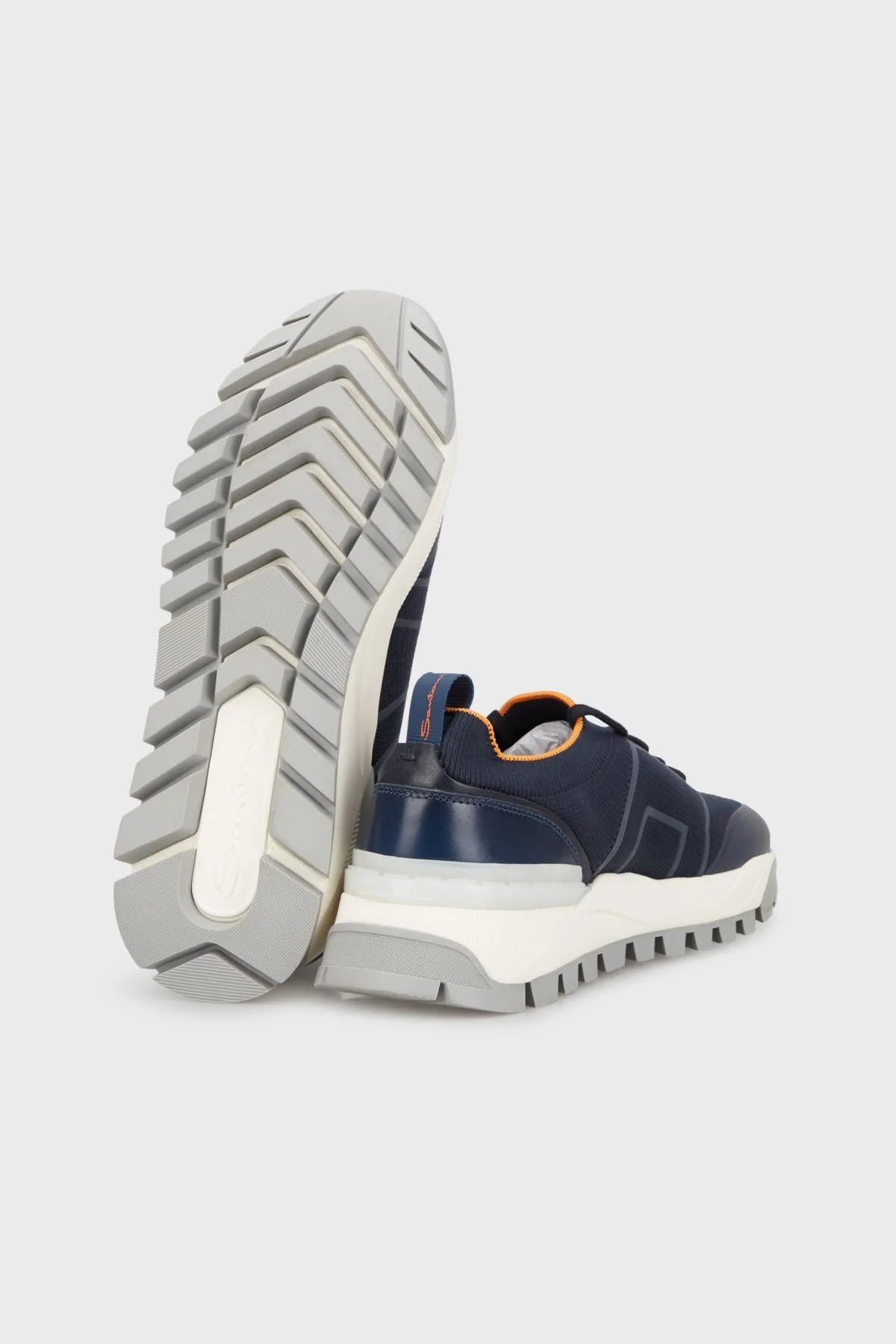 Santoni Logolu Sneaker Erkek Ayakkabı MBIH21923BGBRVDNU61 LACİVERT - 4