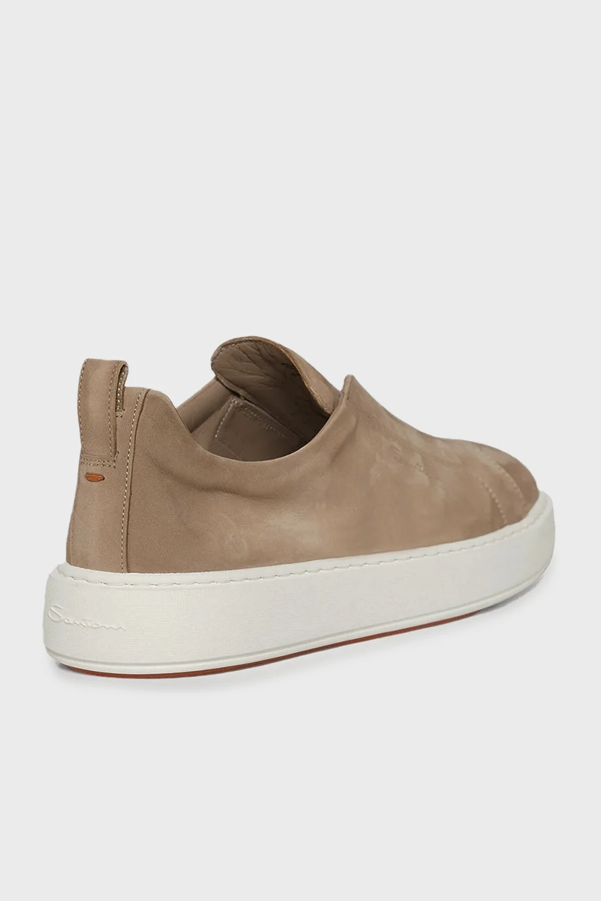 Santoni Logolu Süet Kalın Tabanlı Slip-On Sneaker Erkek Ayakkabı MBCD21995BARTFEHE10 BEJ - 10