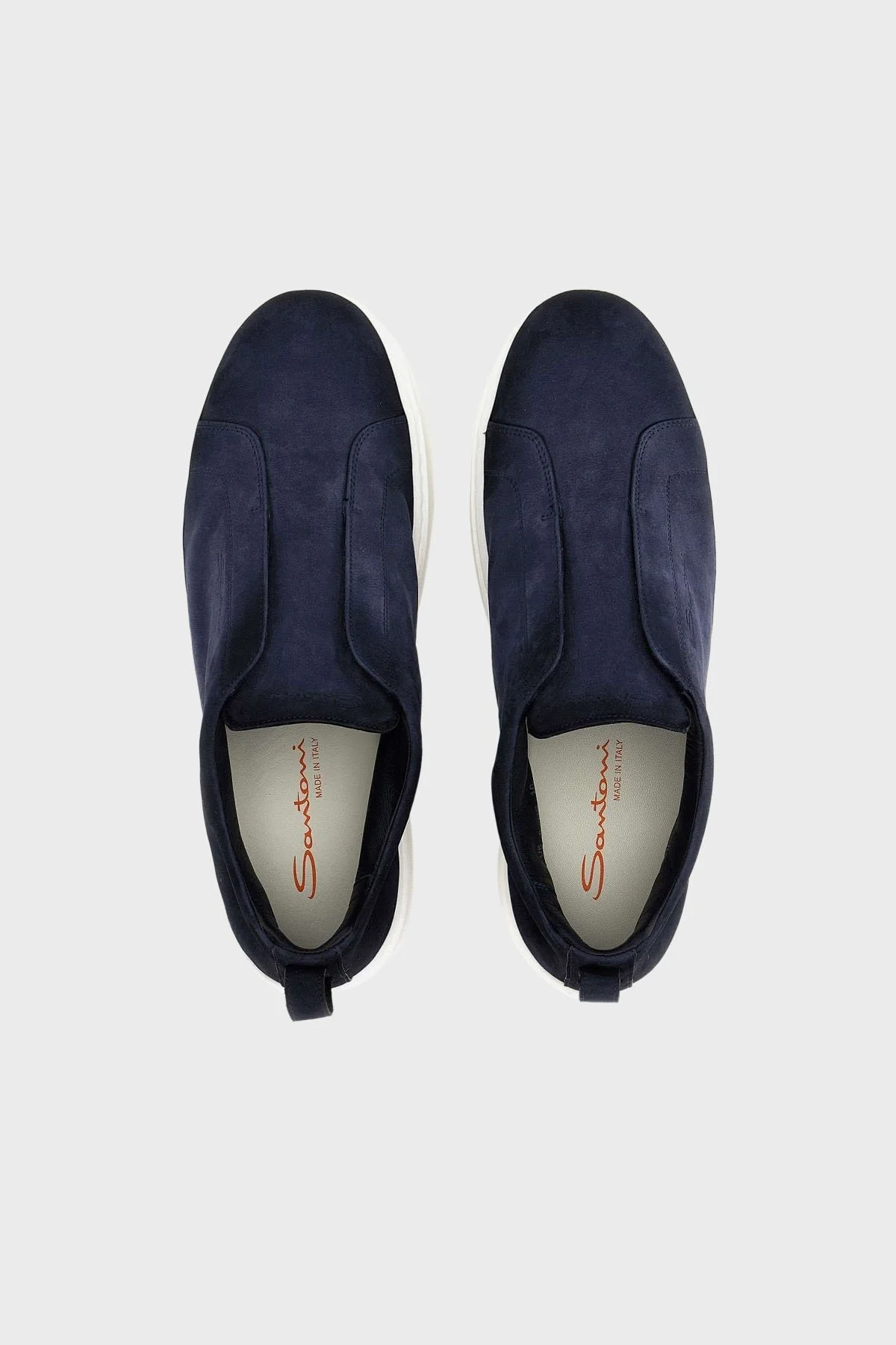 Santoni Logolu Süet Kalın Tabanlı Slip-On Sneaker Erkek Ayakkabı MBCD21995BARTFEHU59 LACİVERT - 9