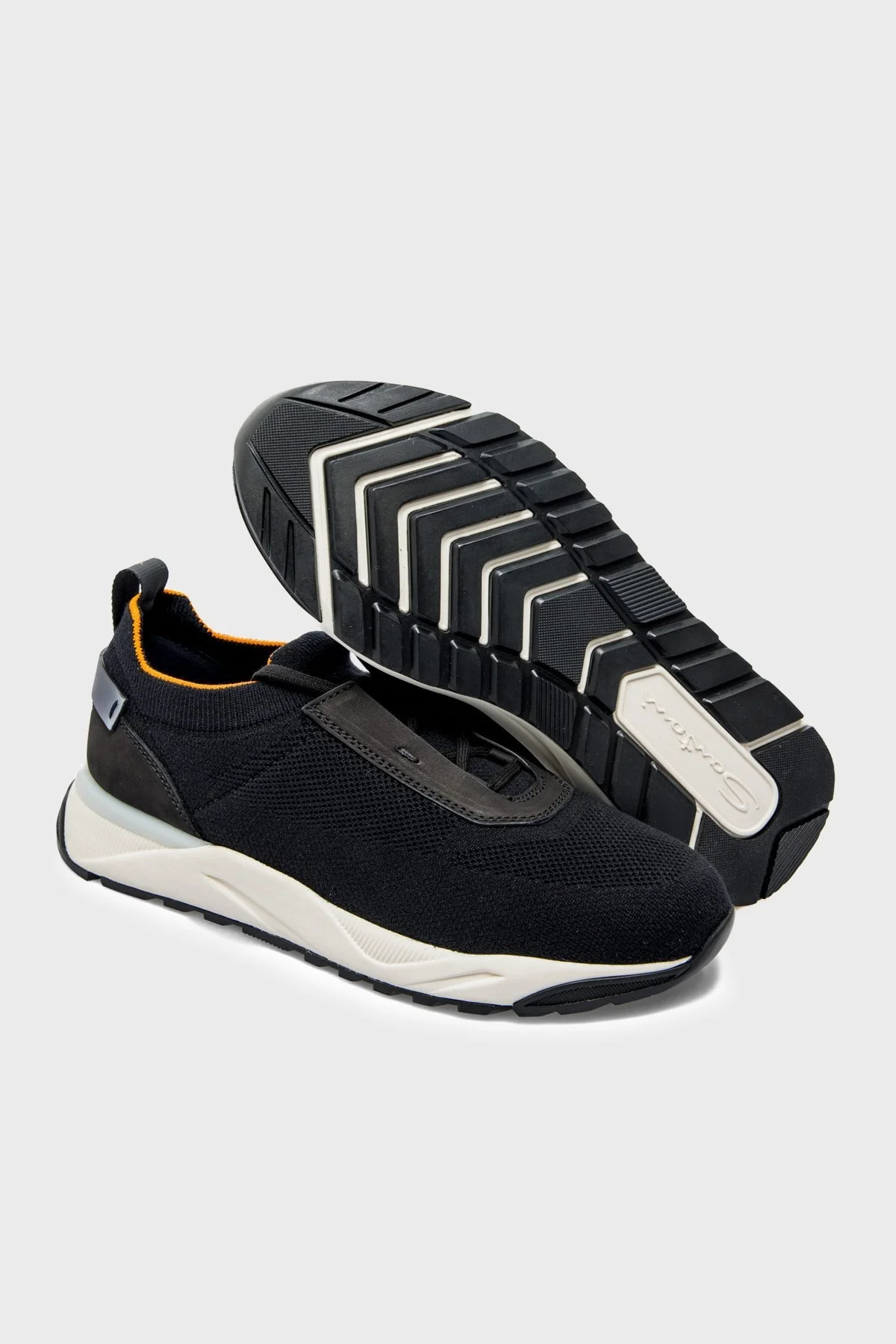 Santoni Streç Nubuk Sneaker Erkek Ayakkabı MBIO21601BINNHDWN01 SİYAH - 3